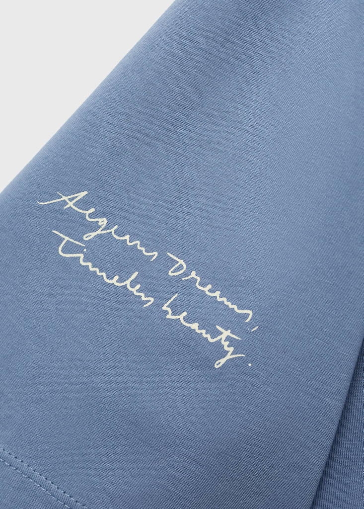 T-shirt with printed patch — Blue