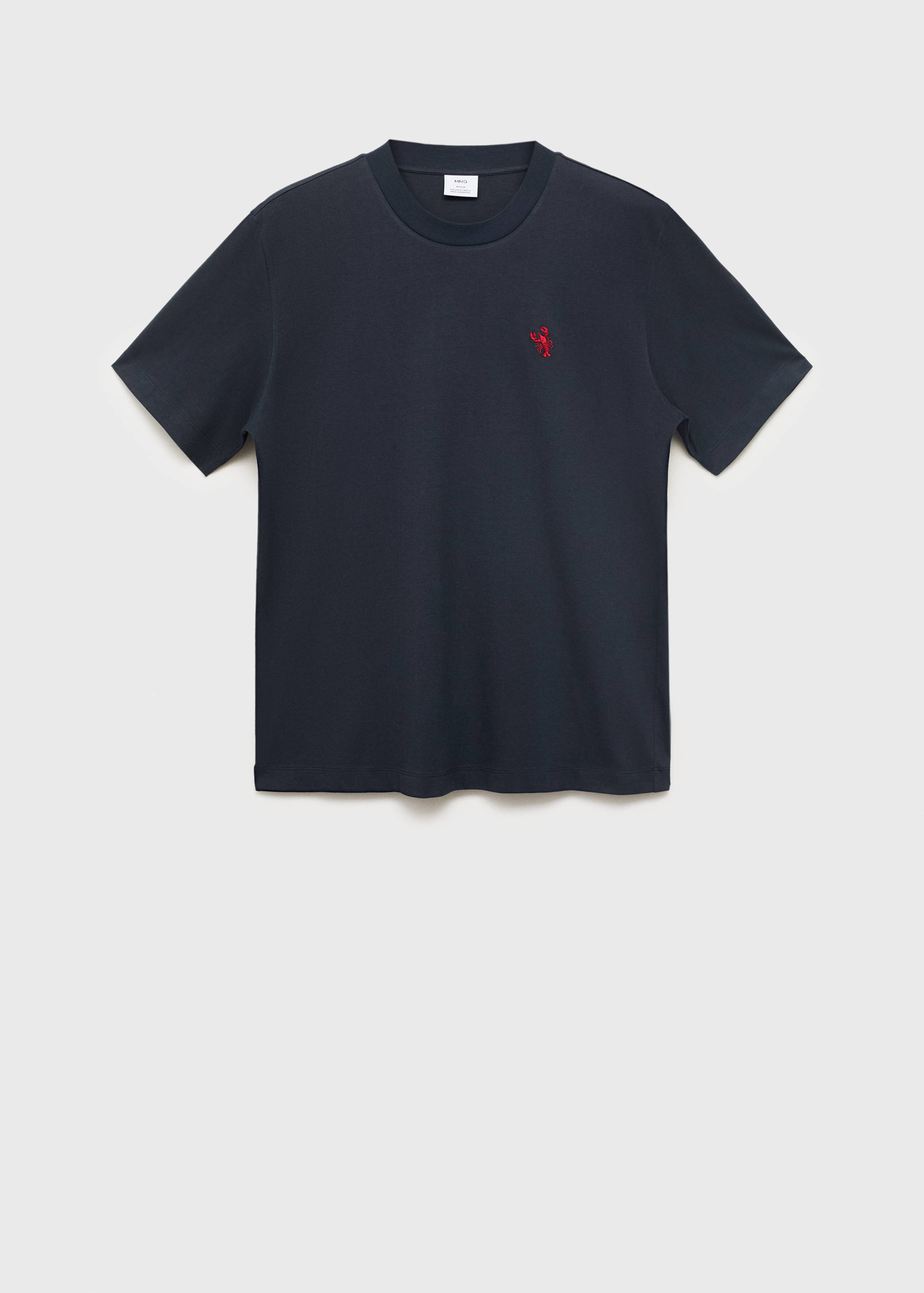 100% cotton t-shirt with embroidered detail - Article without model