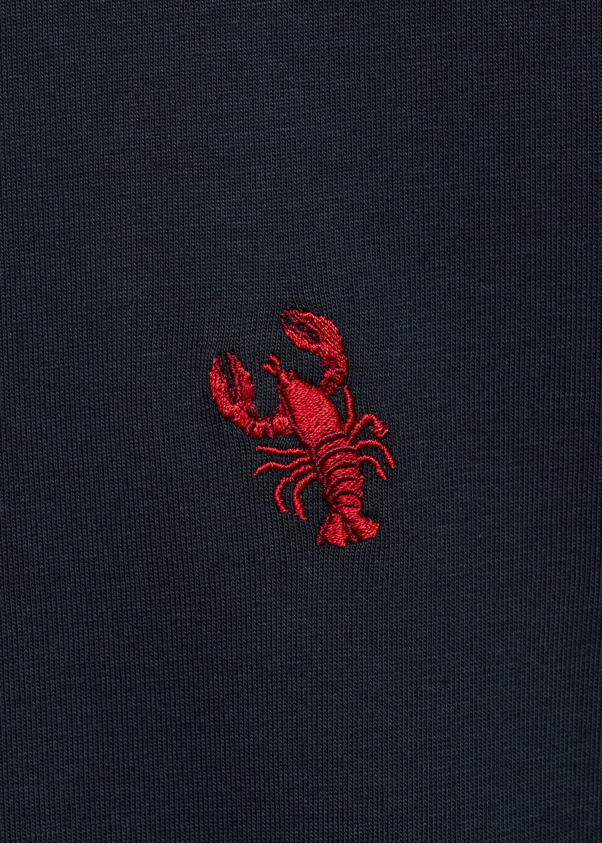 100% cotton t-shirt with embroidered detail - Details of the article 0