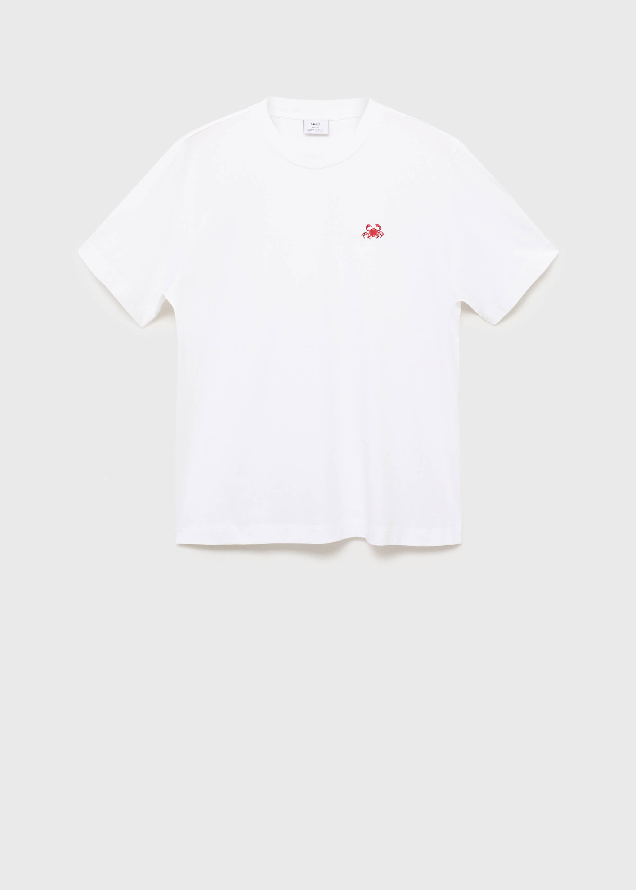 100% cotton t-shirt with embroidered detail - Article without model