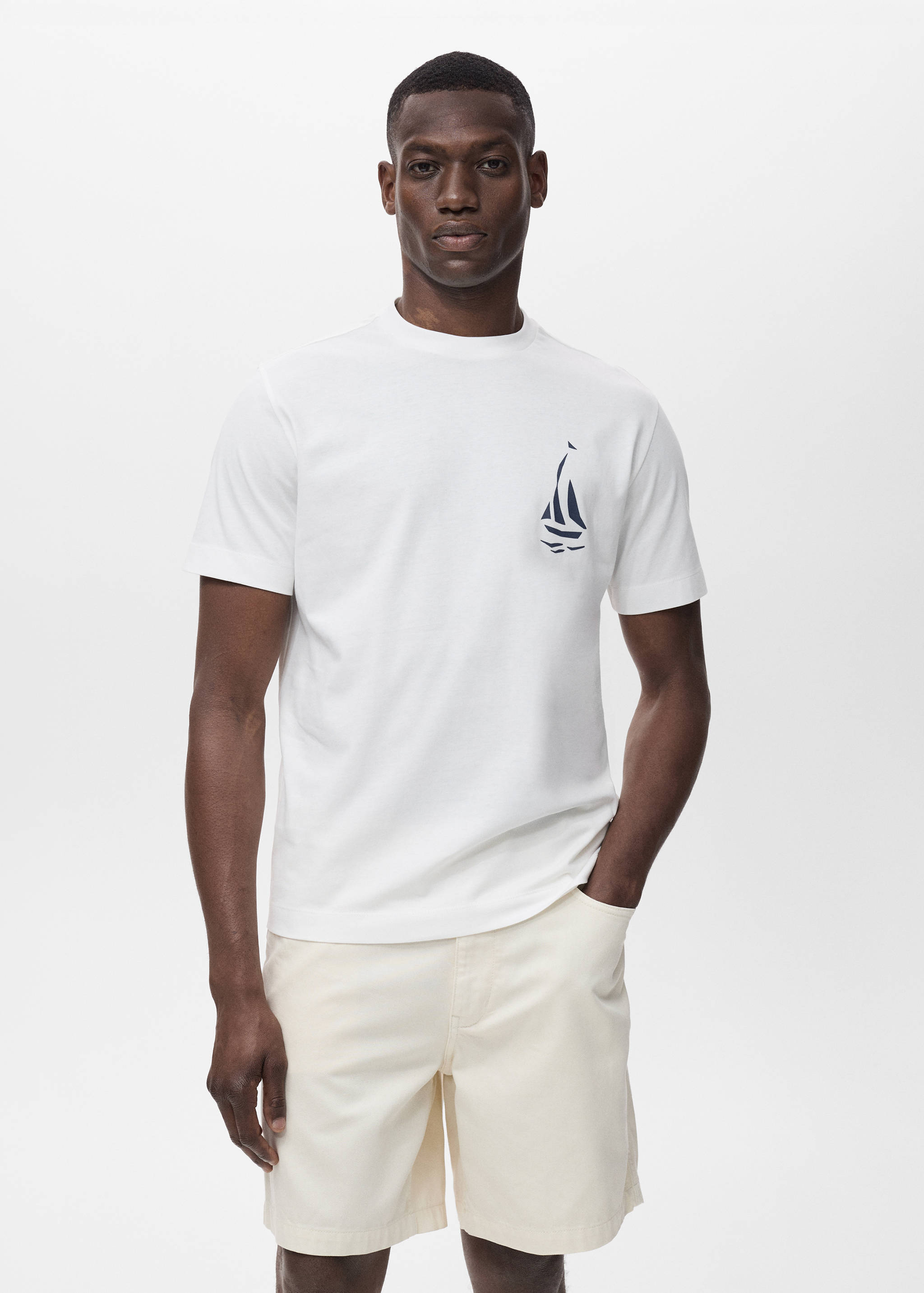 100% cotton printed t-shirt - Medium plane