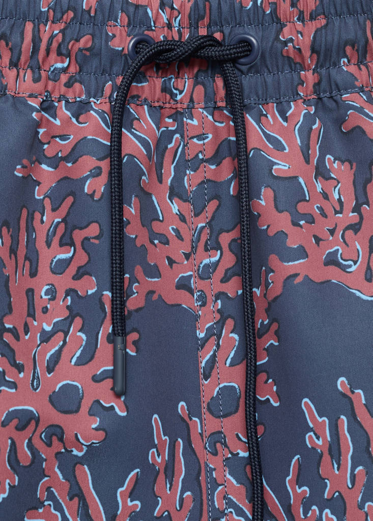 Swimsuit with coral print — Coral Red