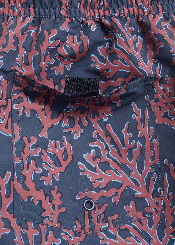 Swimsuit with coral print — Coral Red
