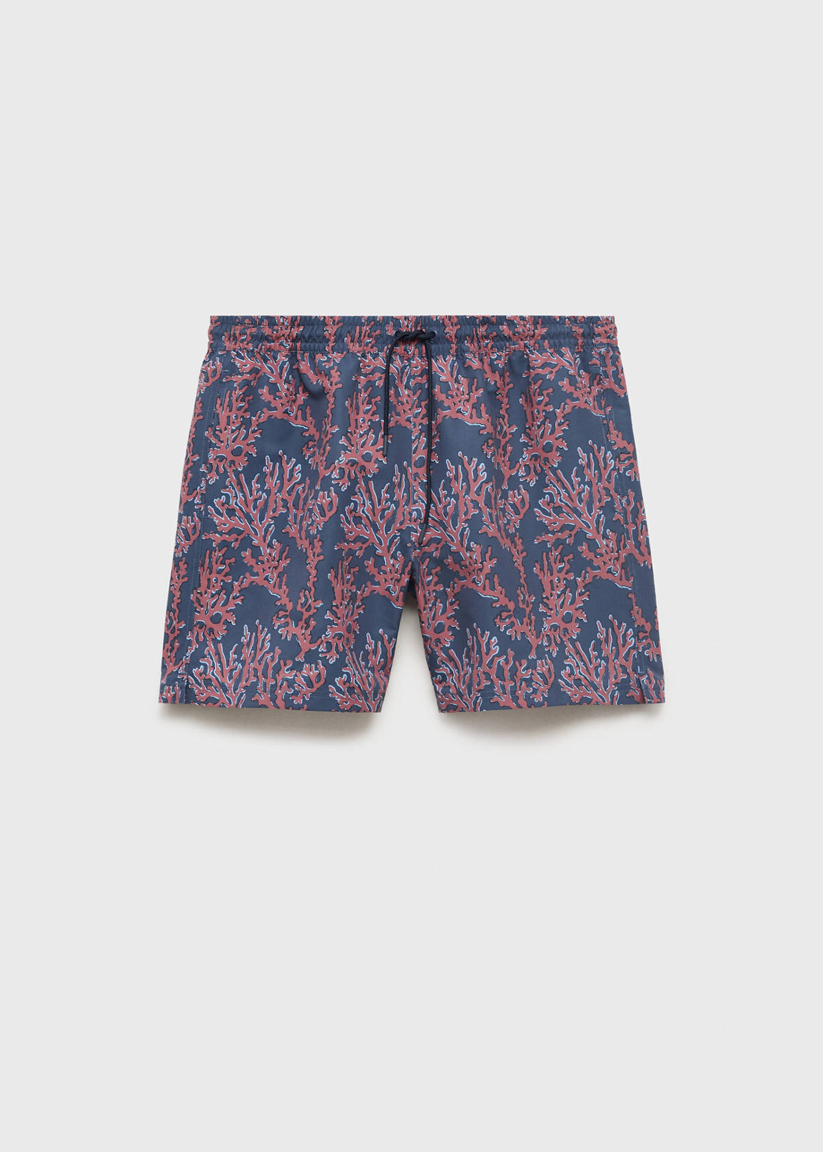 Swimsuit with coral print — Coral Red