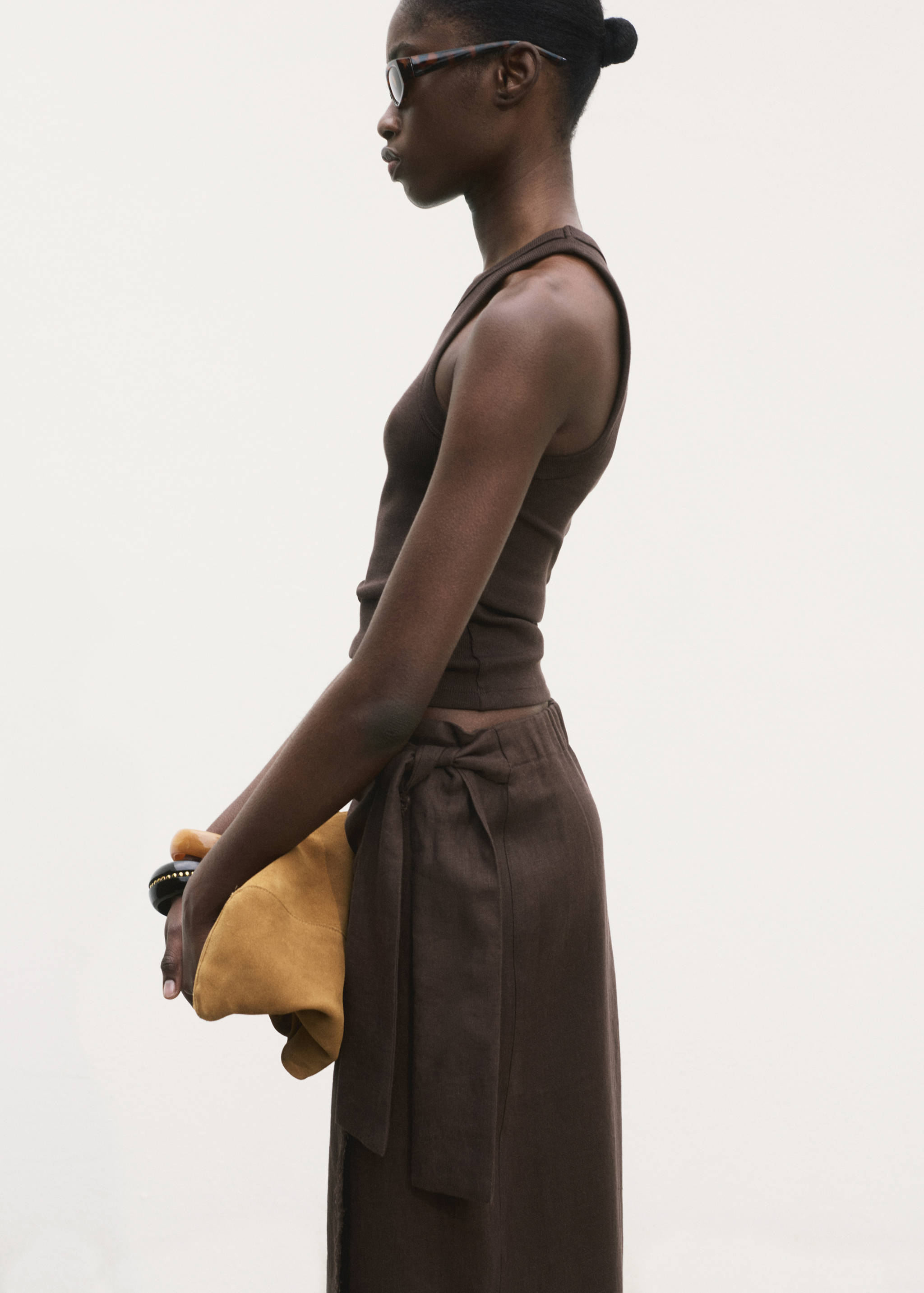 Linen sarong skirt - Details of the article 1