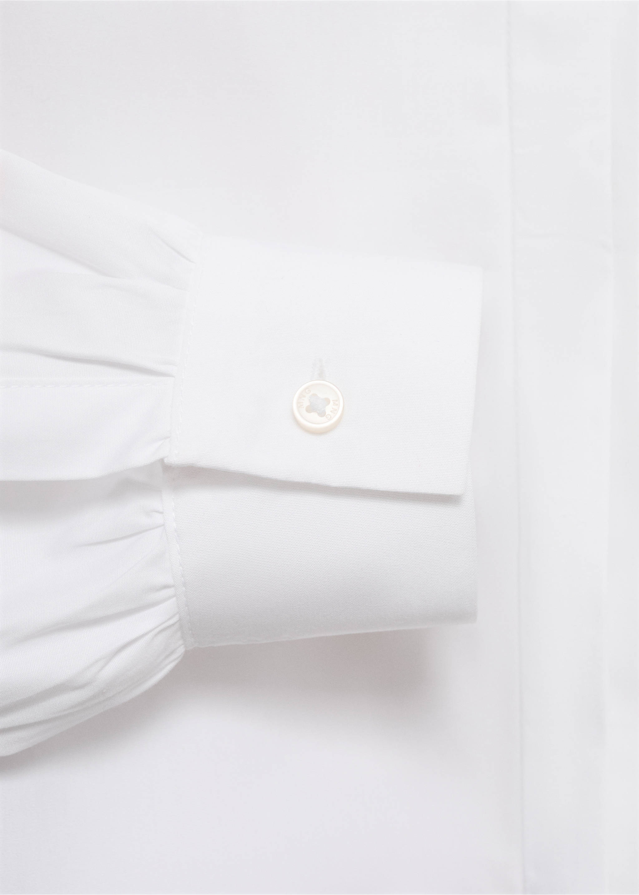 Chemise longue coton - Détail de l'article 8, Blanc. Ref: 17011519-00.