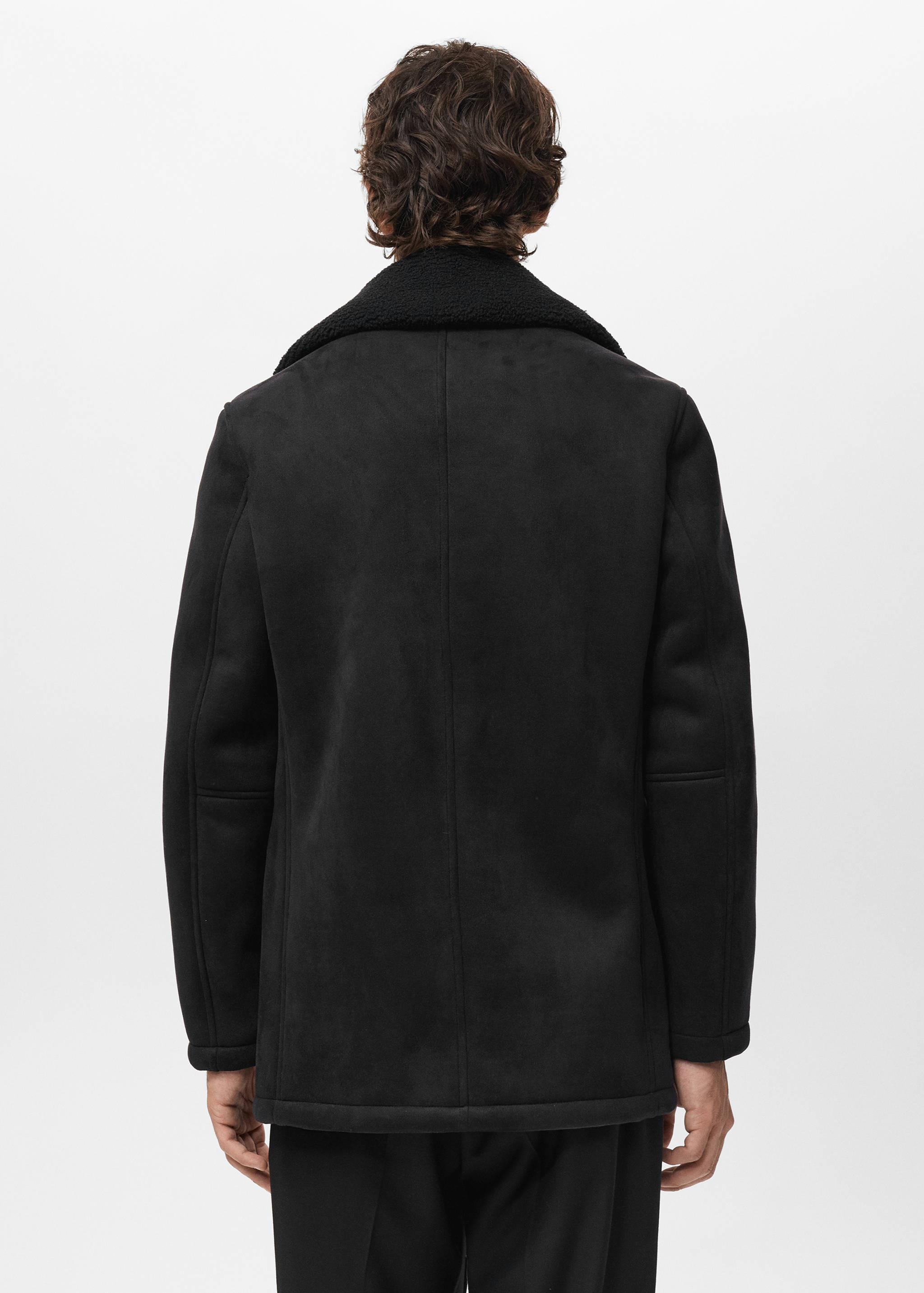 Manteau effet daim imitation mouton retourné - Verso de l’article