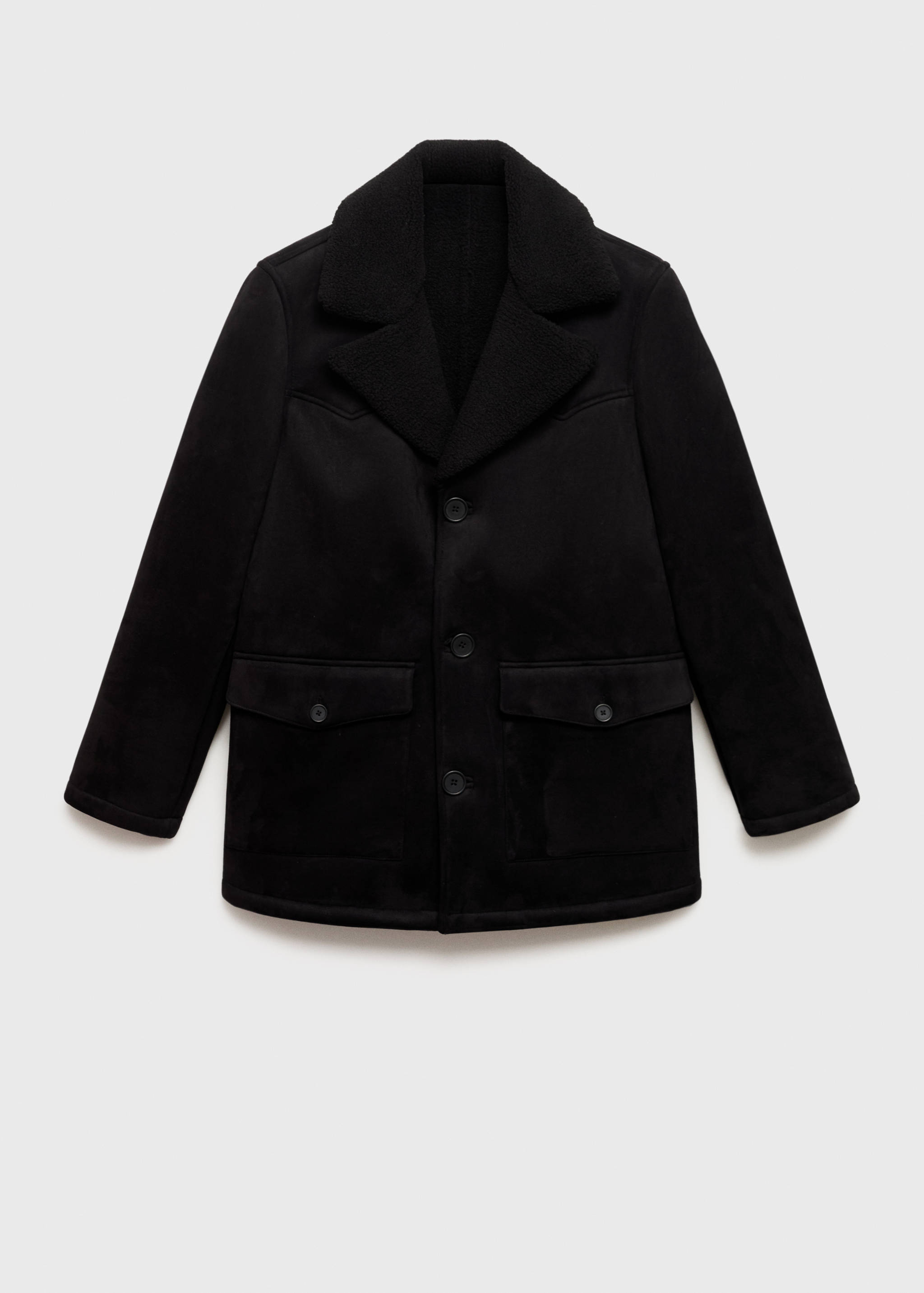 Manteau effet daim imitation mouton retourné - Article sans modèle