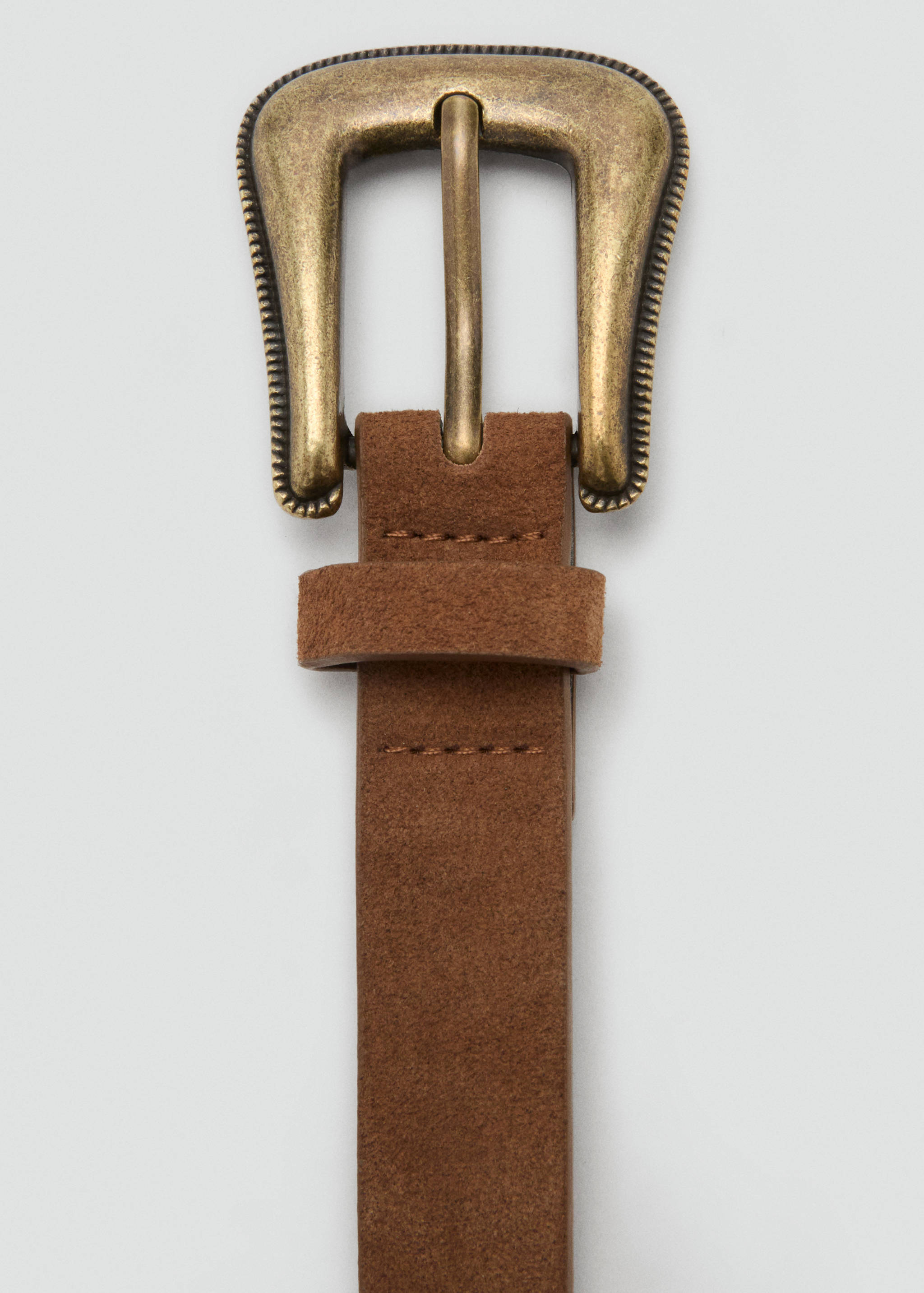 Ceinture cuir rivets - Plan moyen