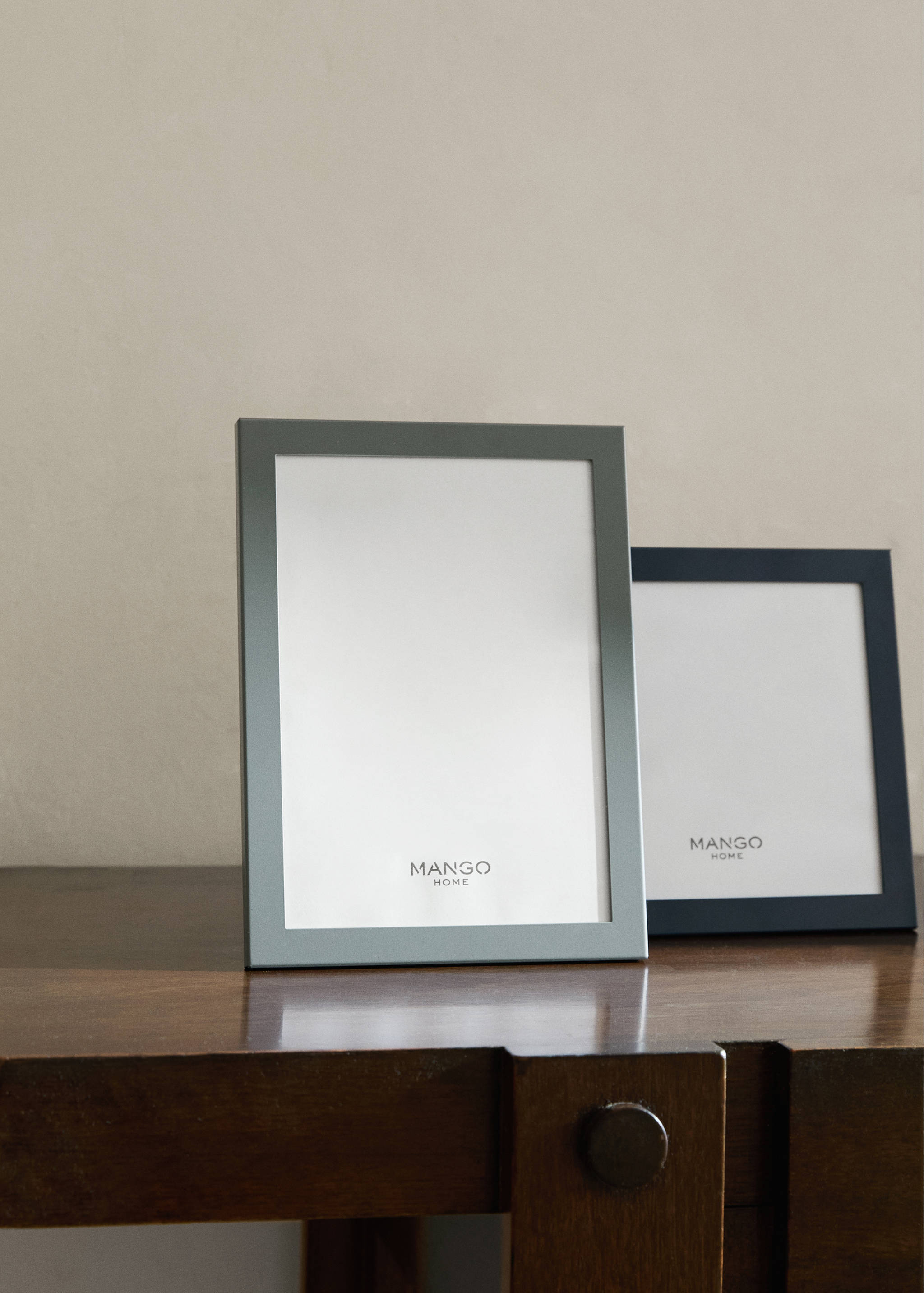 Prostokątna ramka z drewna - Plan ogólny