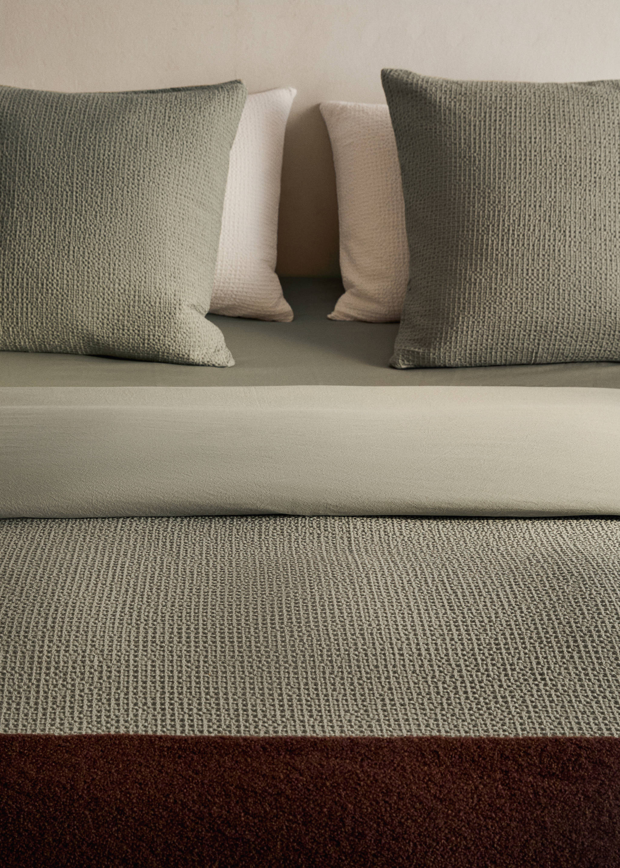 Cotton percale waffle duvet cover for 150/160 cm bed - Details of the article 7