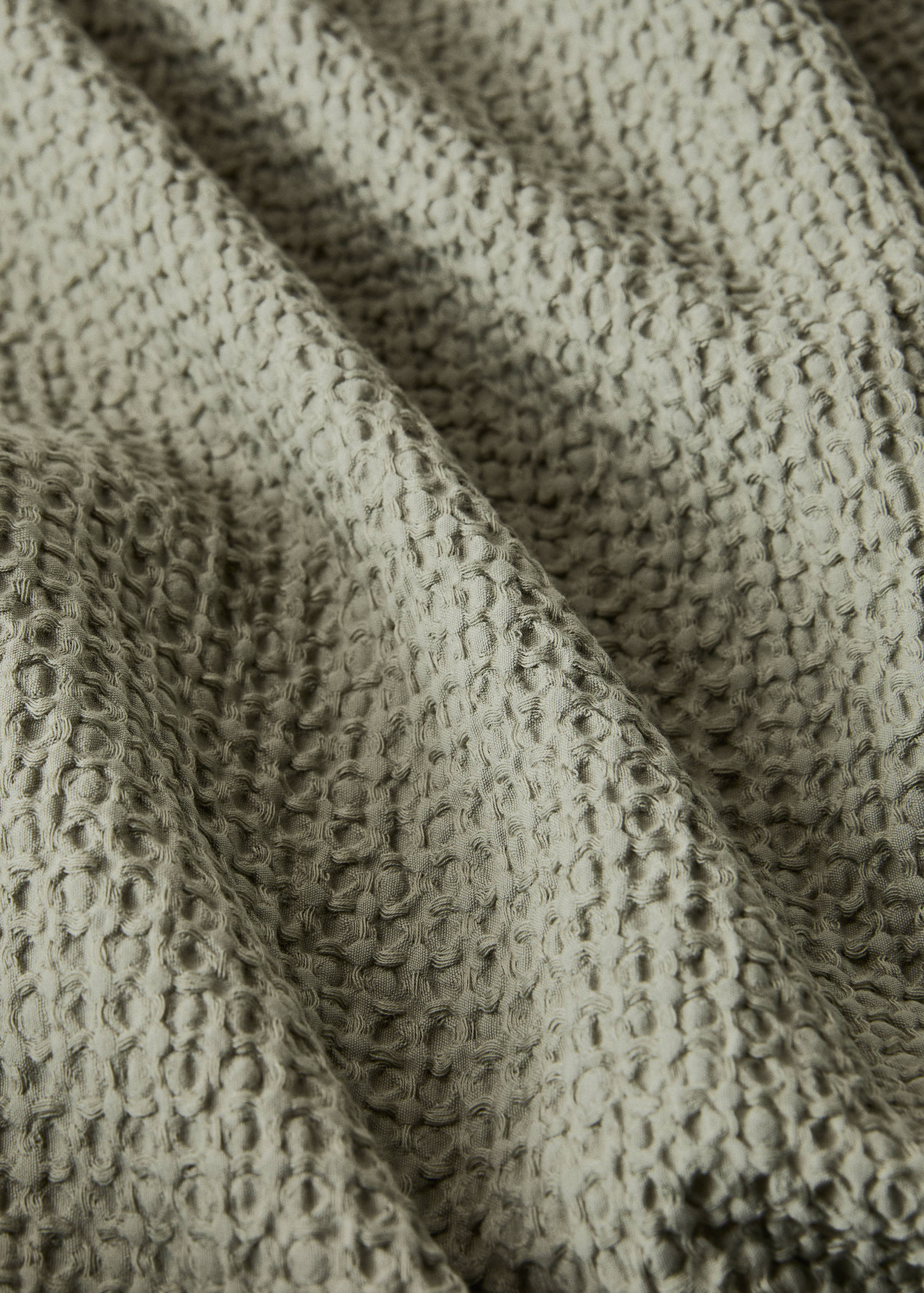 Cotton percale waffle duvet cover for 150/160 cm bed - Details of the article 2