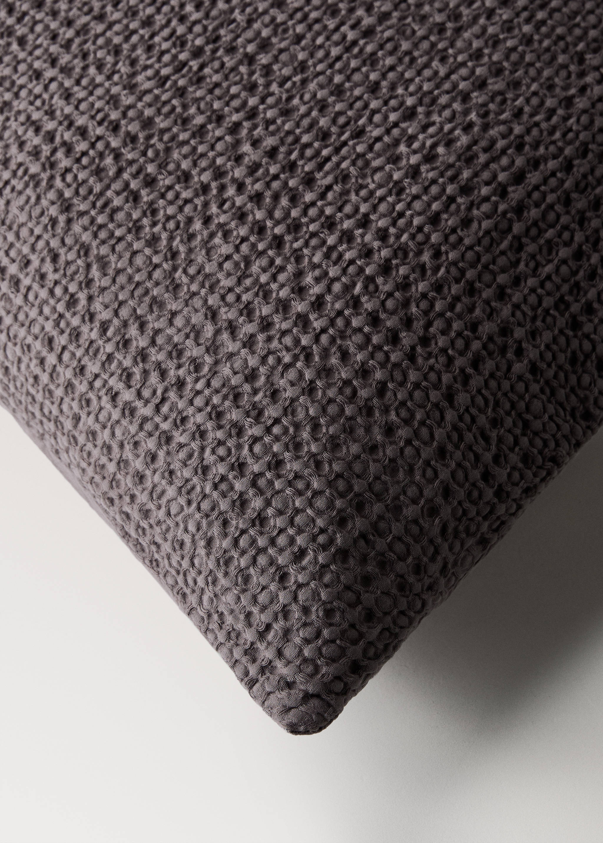 Percale cotton waffle duvet cover King bed - Details of the article 3