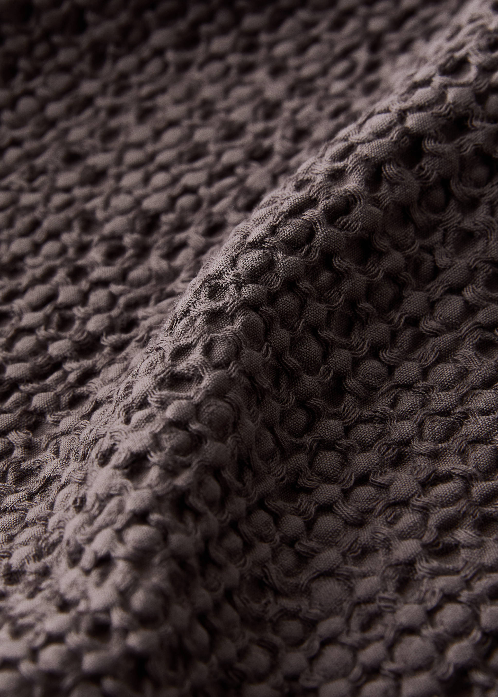 Percale cotton waffle duvet cover for 135/140 cm bed - Details of the article 2