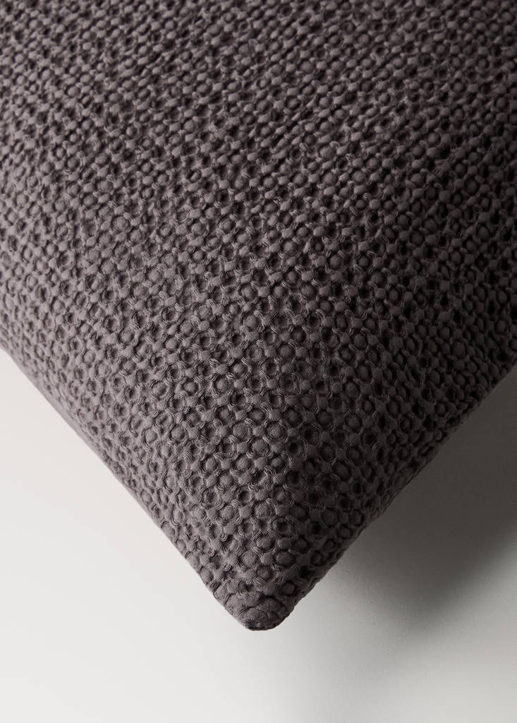 Percale cotton waffle duvet cover for 135/140 cm bed — Blackberry