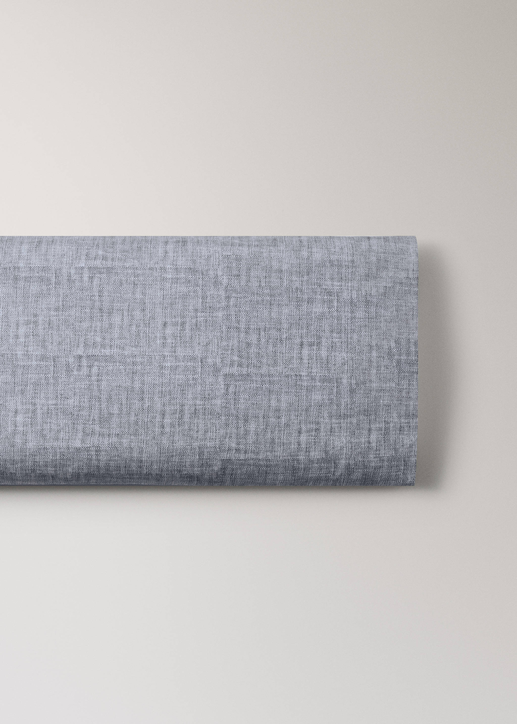 Kussensloop van perkalkatoen met visgraatprint 45x110 cm - Artikel zonder model