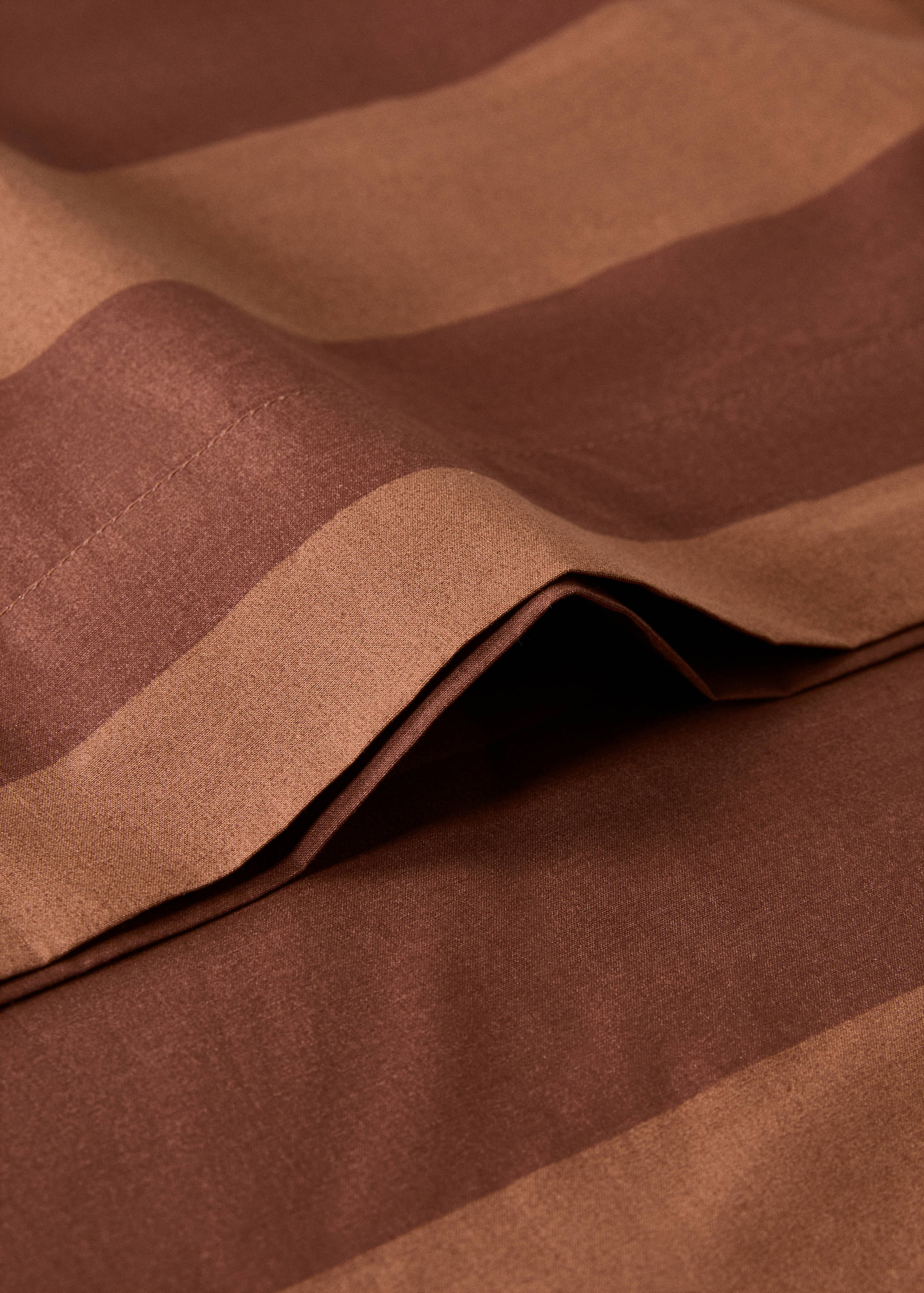 Percale cotton striped pillowcase 45x110cm - Details of the article 3