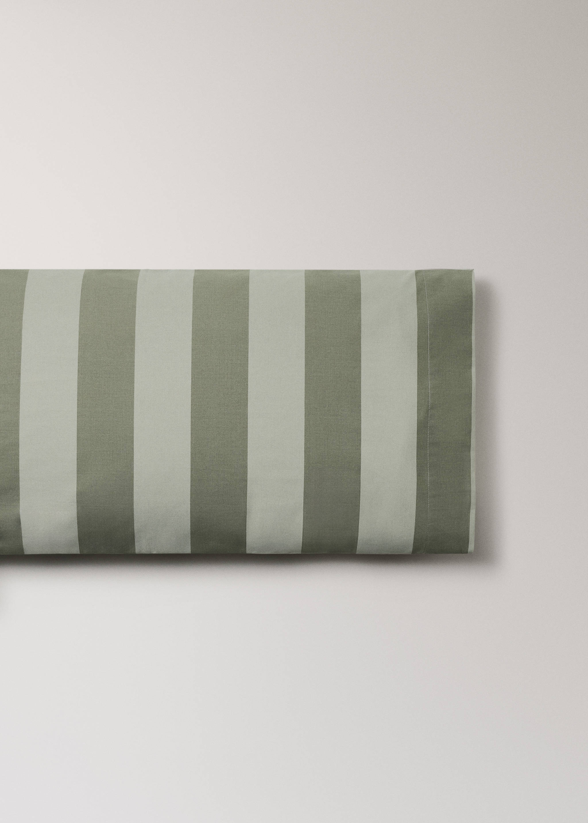 Percale cotton striped pillowcase 45x110cm - Article without model