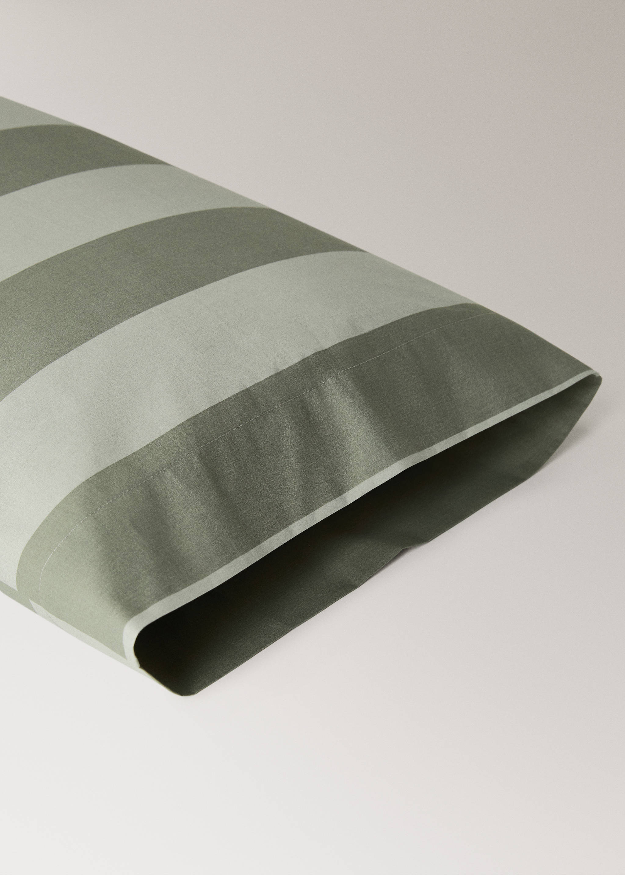 Percale cotton striped pillowcase 45x110cm - Details of the article 1