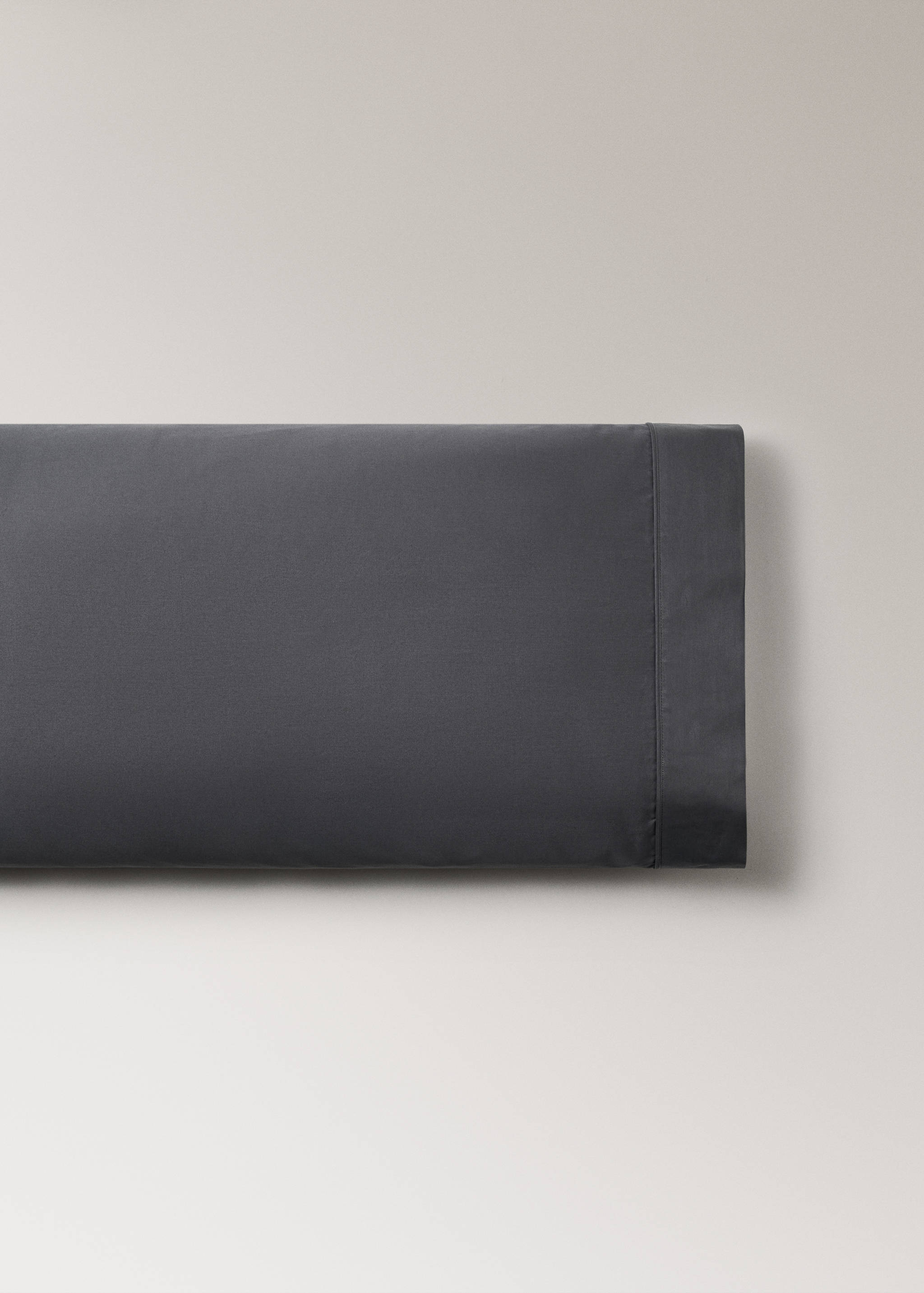 600-thread count satin cotton pillowcase, 45x110 cm - Article without model