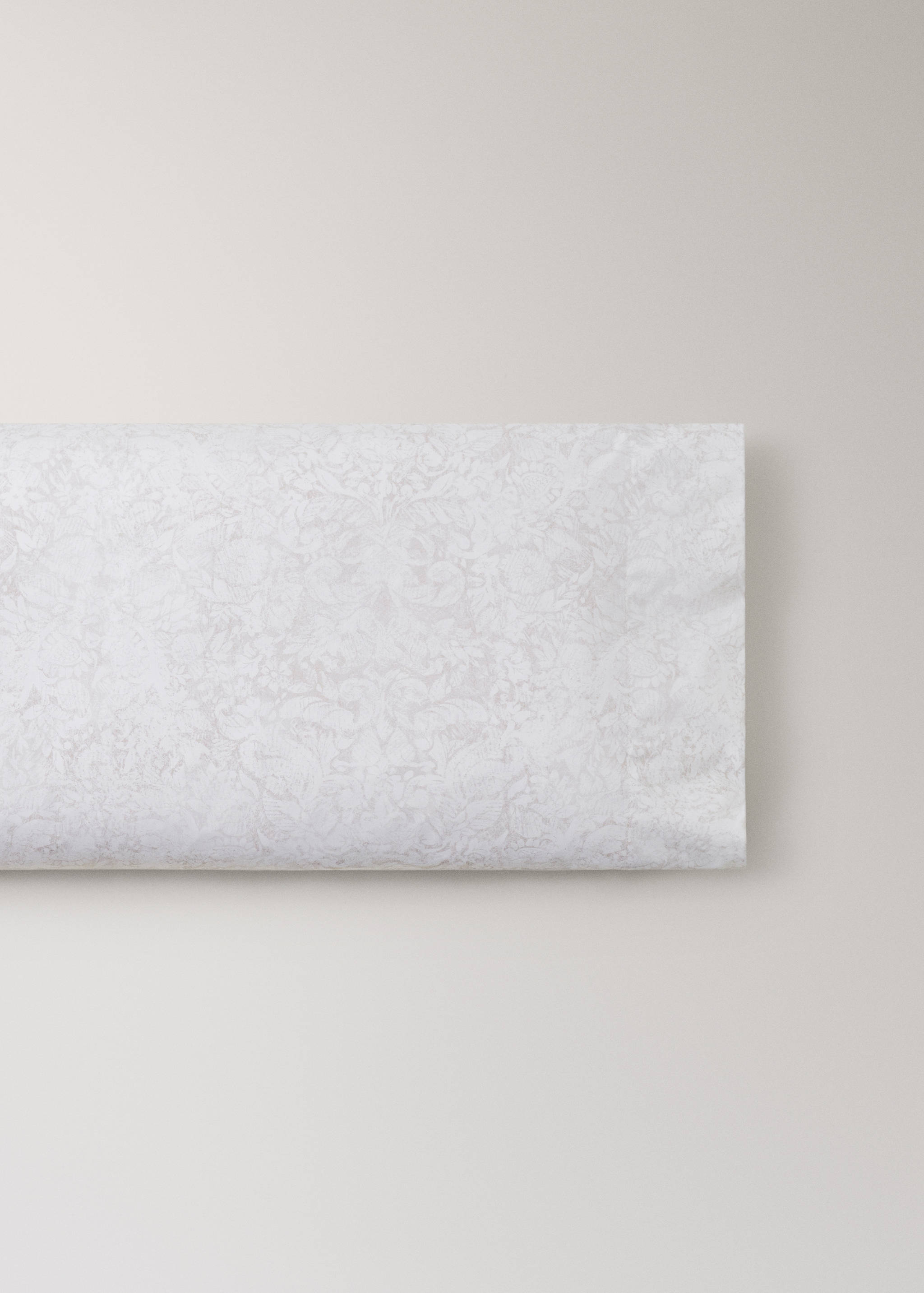 Poszewka na poduszkę z bawełnianego perkalu ze wzorem w kwiaty 45 x 110 cm - Artykuł bez modela/modelki