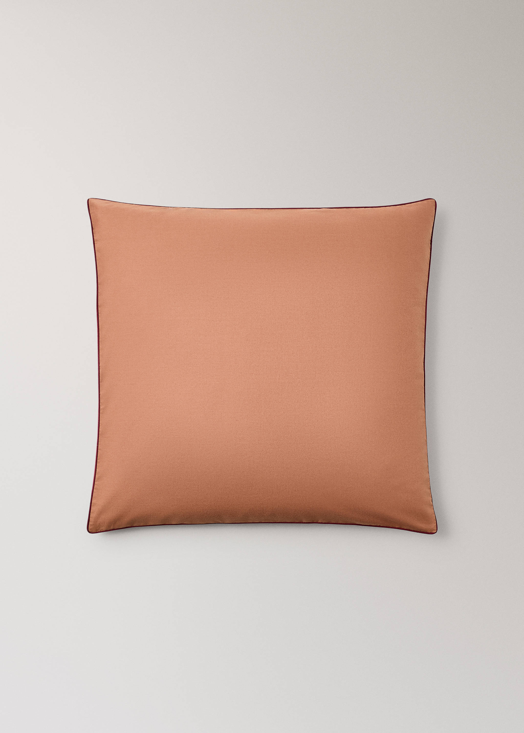 Наволочка з бавовняної перкалі двостороння з контрастним кантом 60x60 см - Товар без моделі