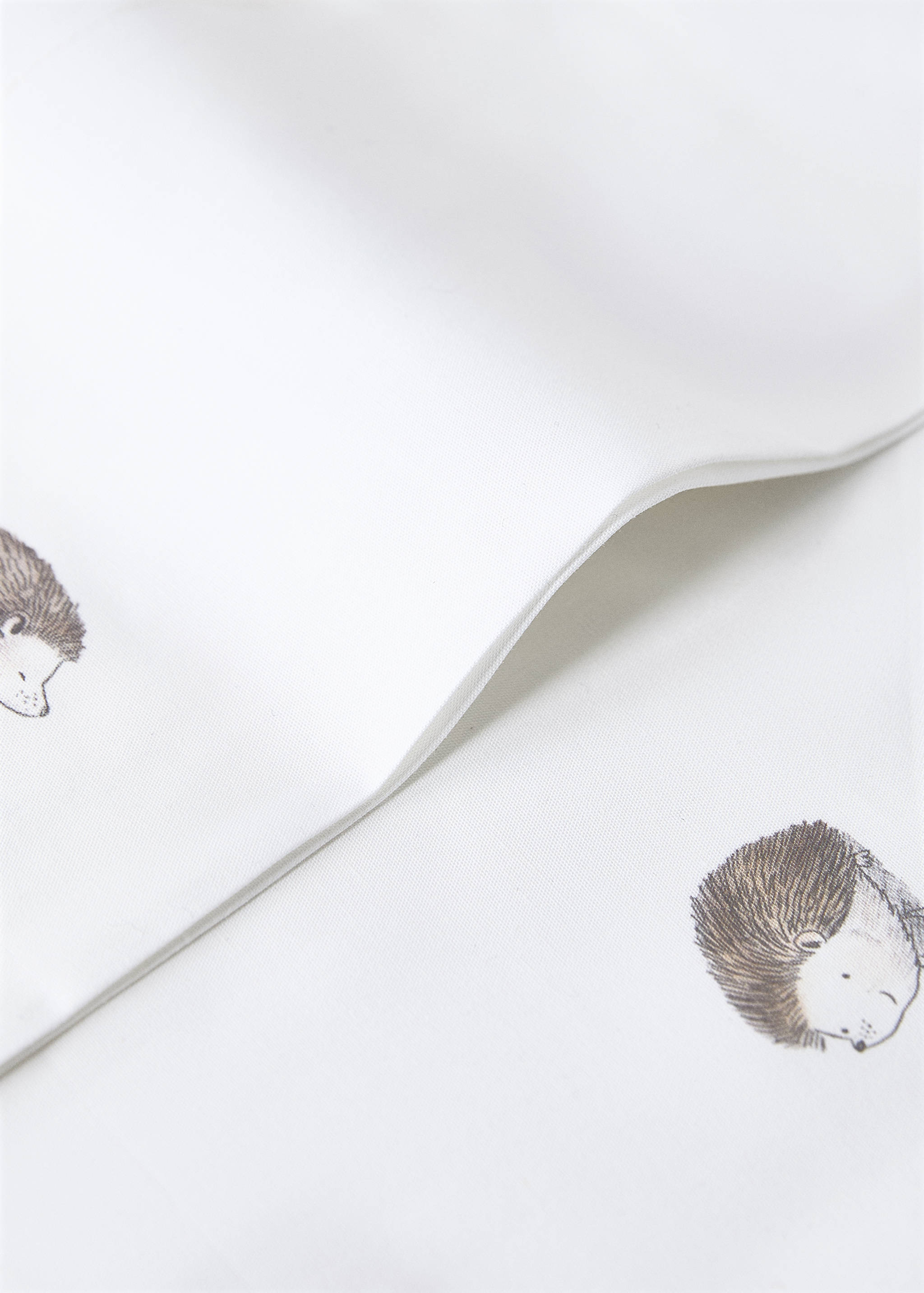 Taie d’oreiller percale de coton imprimé hérissons 45x110 cm - Détail de l'article 2