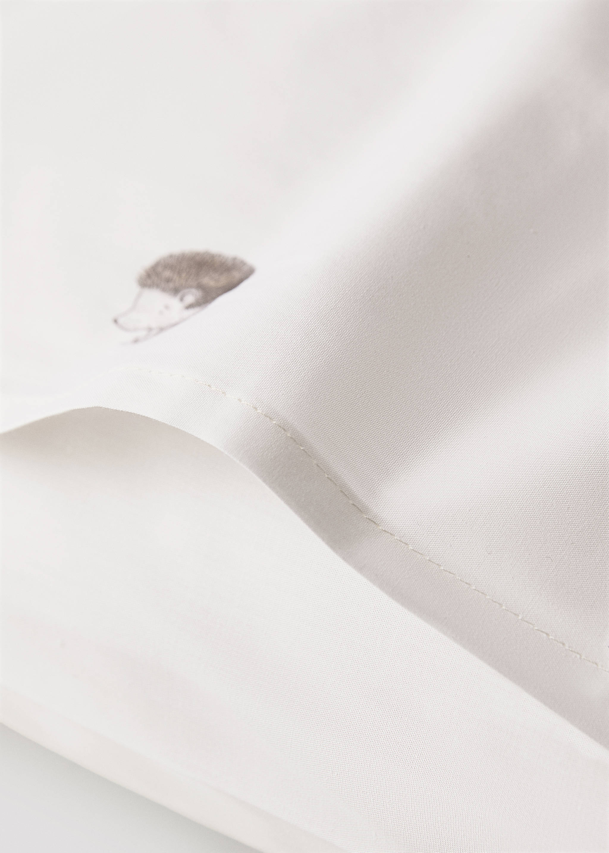 Taie d’oreiller percale de coton imprimé hérissons 50x75 cm - Détail de l'article 1