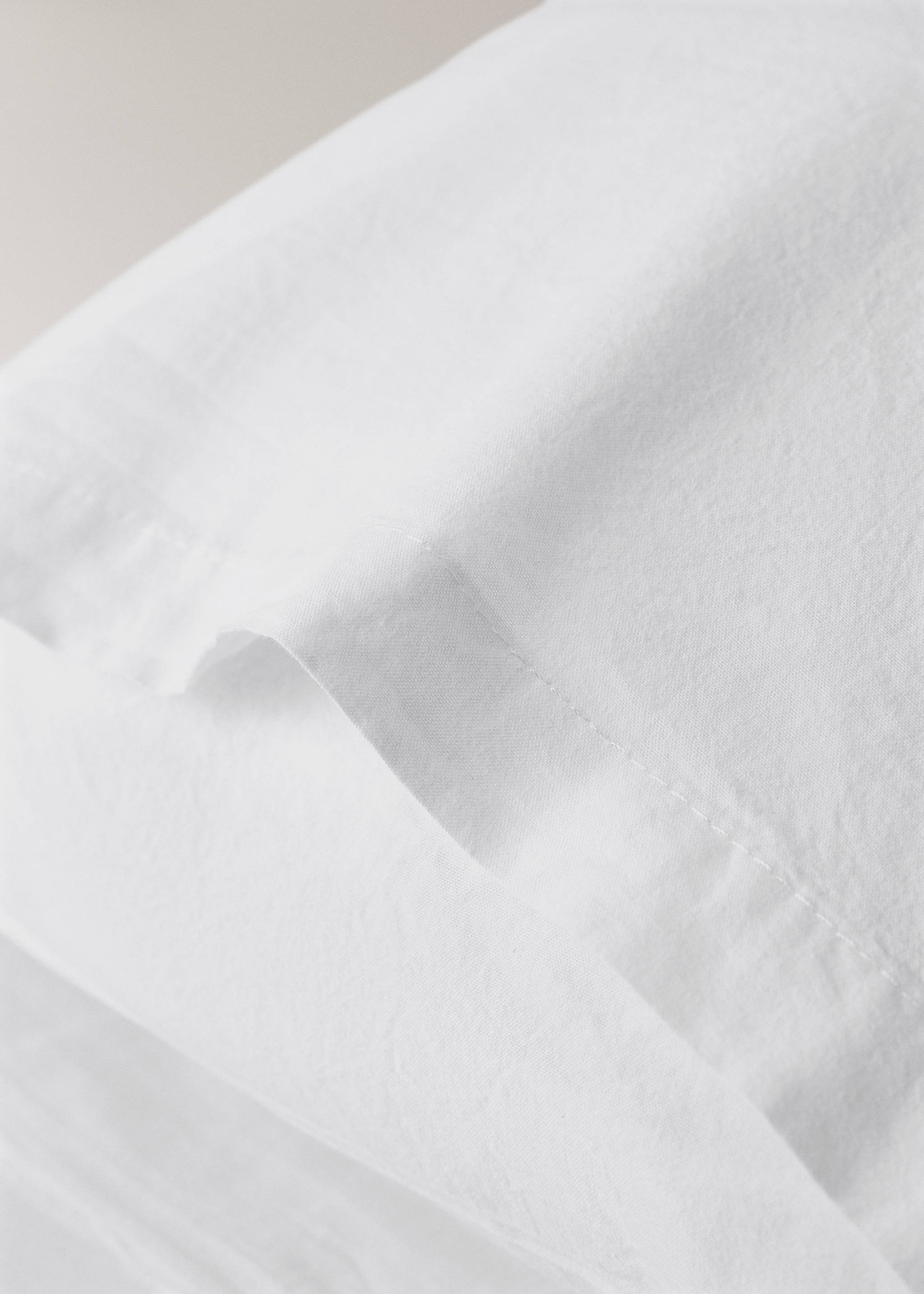 Washed cotton children’s pillowcase with lace ruffle 30x50 cm - Details of the article 2