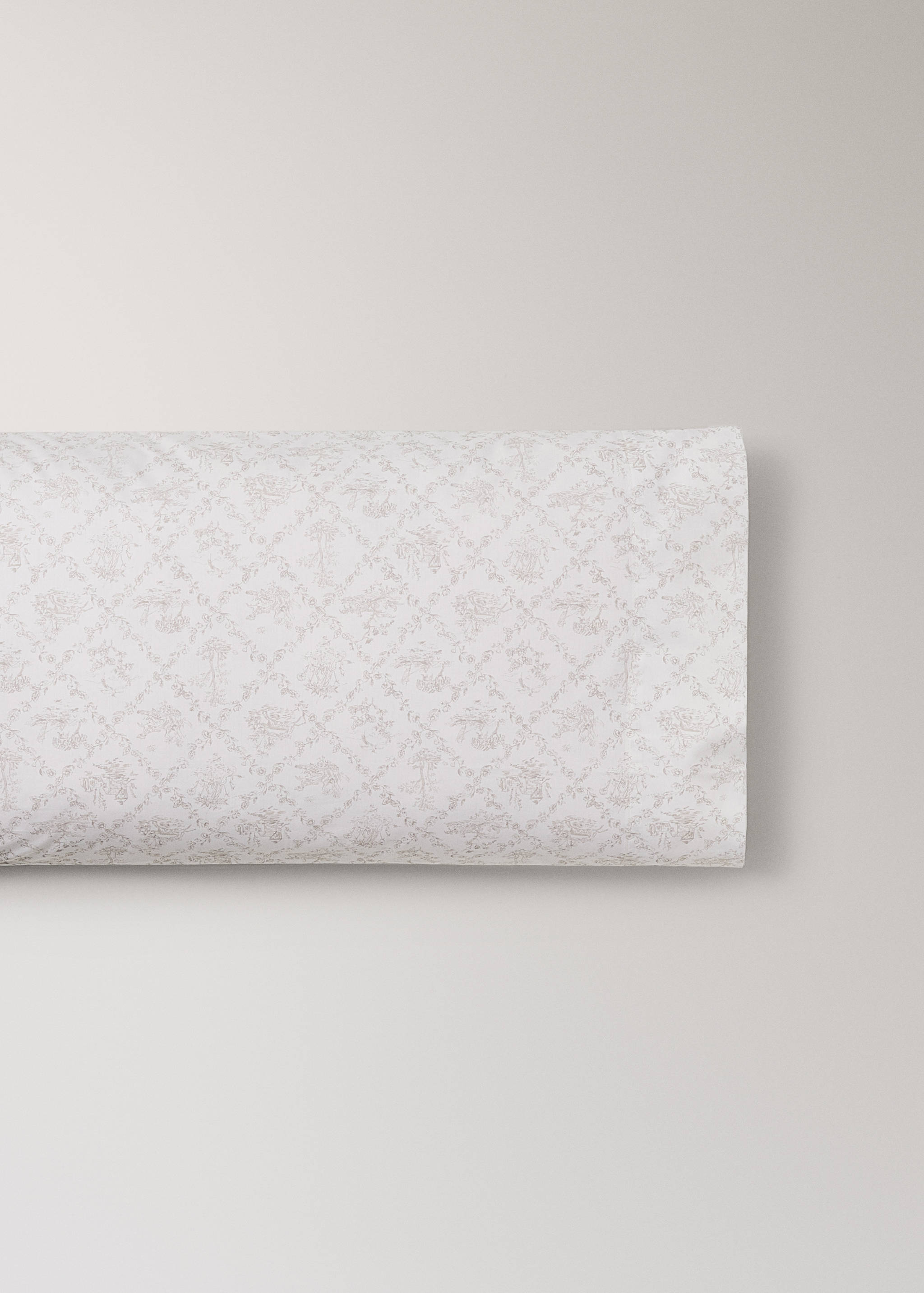 Kussensloop van toile de jouy perkalkatoen 45x110 cm - Artikel zonder model