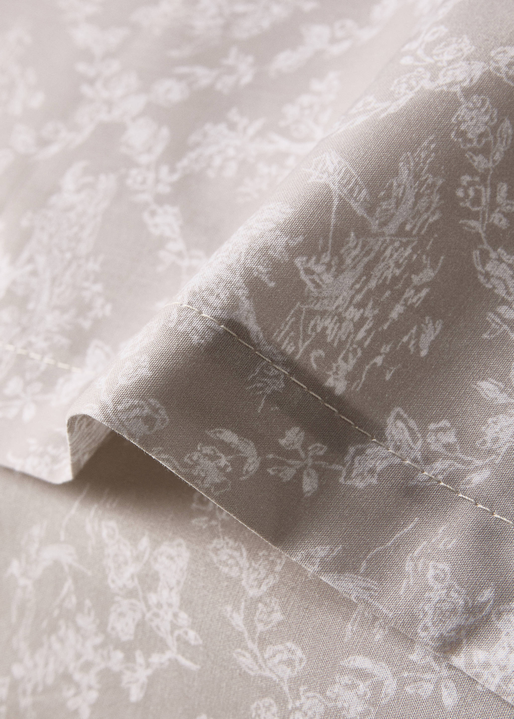 Toile de Jouy percale cotton pillowcase 50x75 cm - Details of the article 2