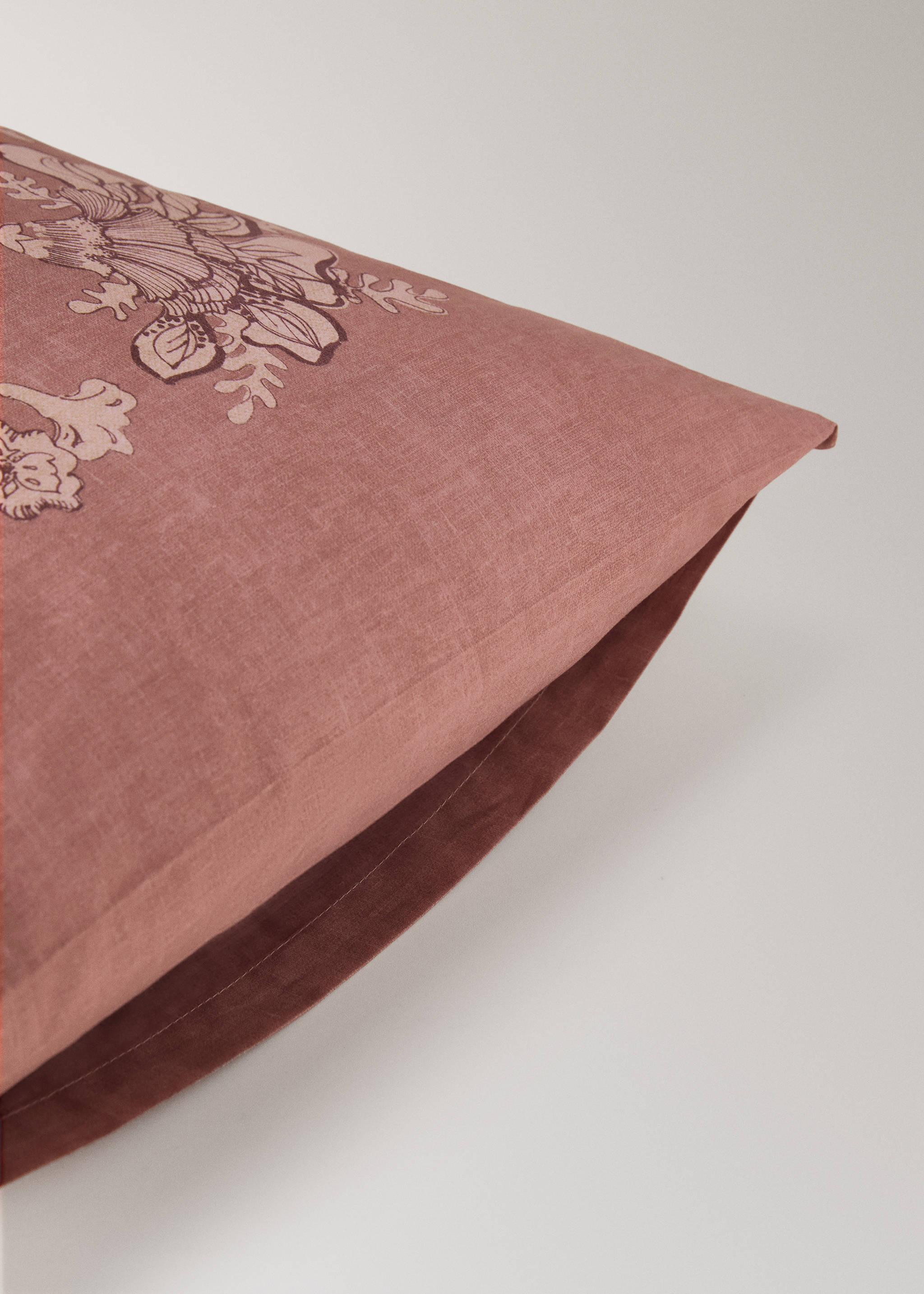 Percale cotton floral-print pillowcase 50x75 cm - Details of the article 2