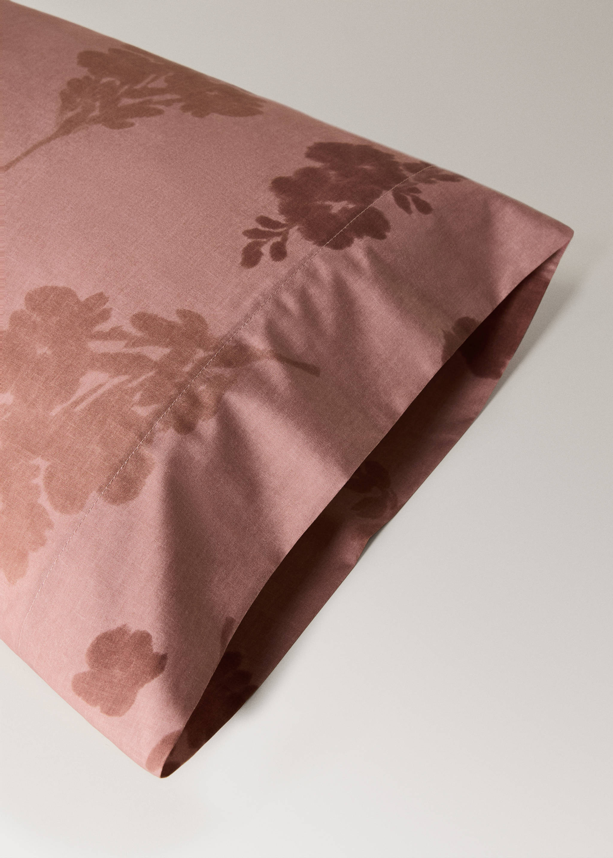 Kissenbezug aus Baumwollperkal mit 200 Fäden, verschwommene Blume, 45x110 cm - Detail des Artikels 1