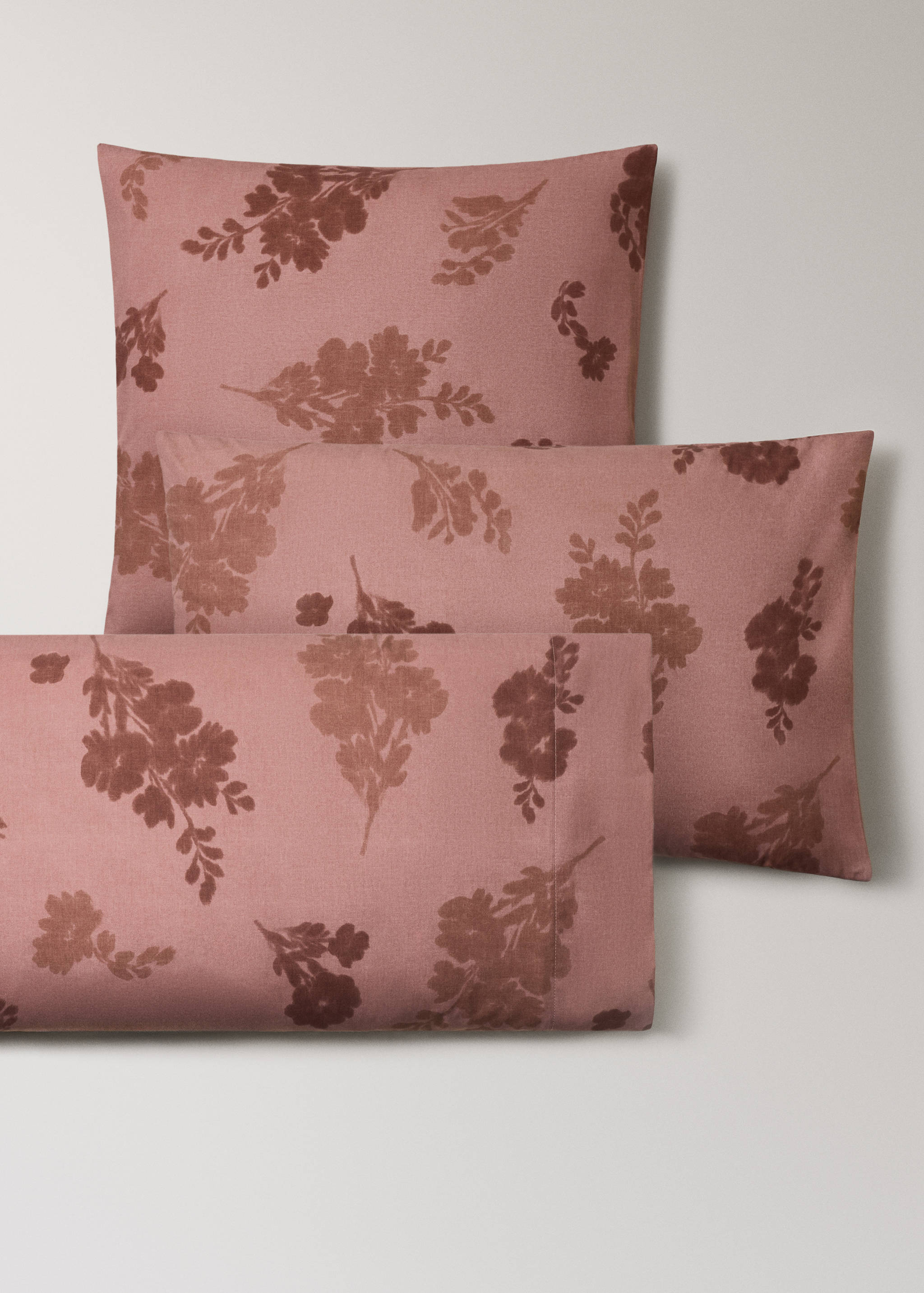 Kissenbezug aus Baumwollperkal mit 200 Fäden, verschwommene Blume, 45x110 cm - Detail des Artikels 3