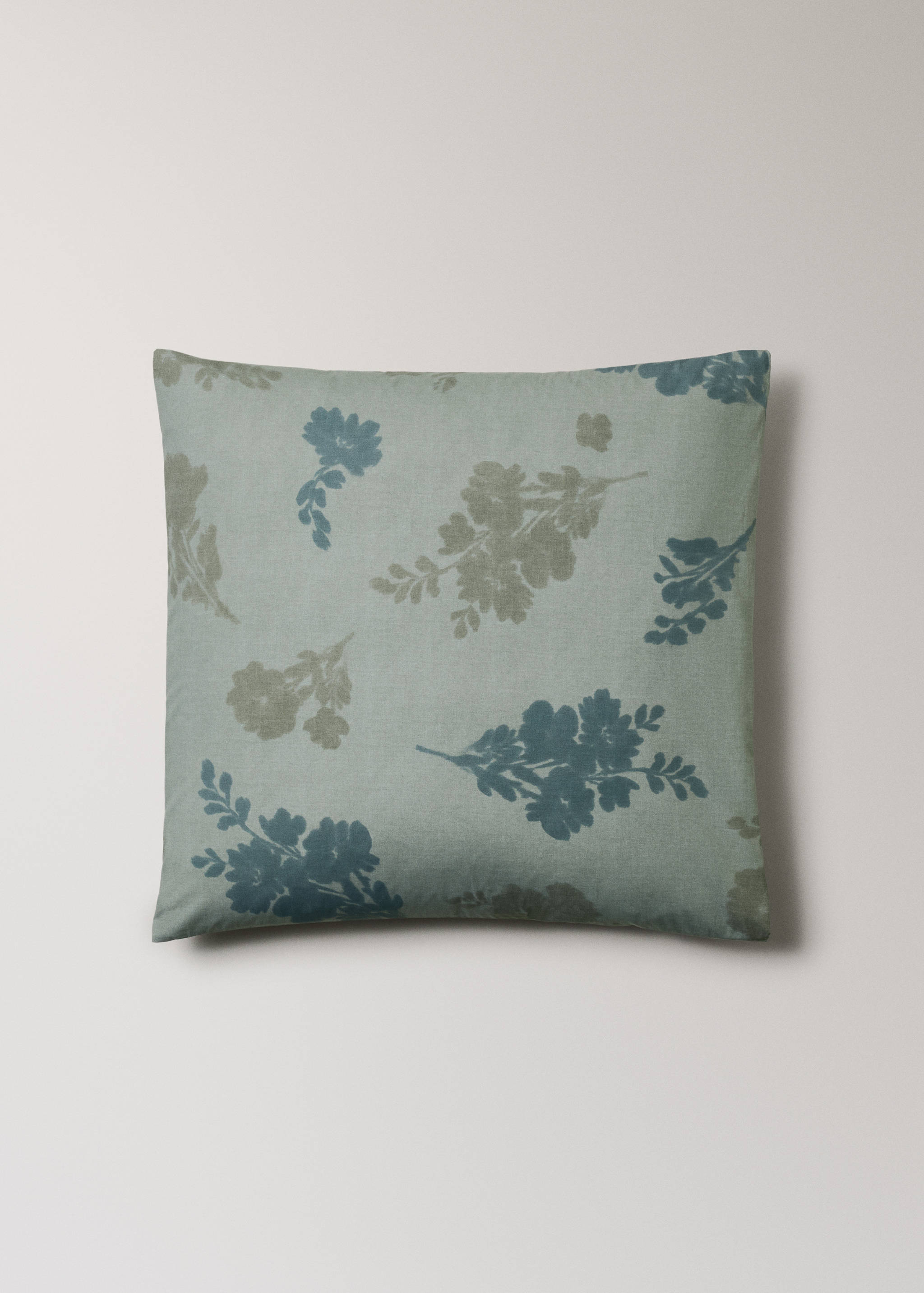 Kissenbezug aus Baumwollperkal mit 200 Fäden, verschwommene Blumenmuster, 60x60 cm - Artikel ohne Model