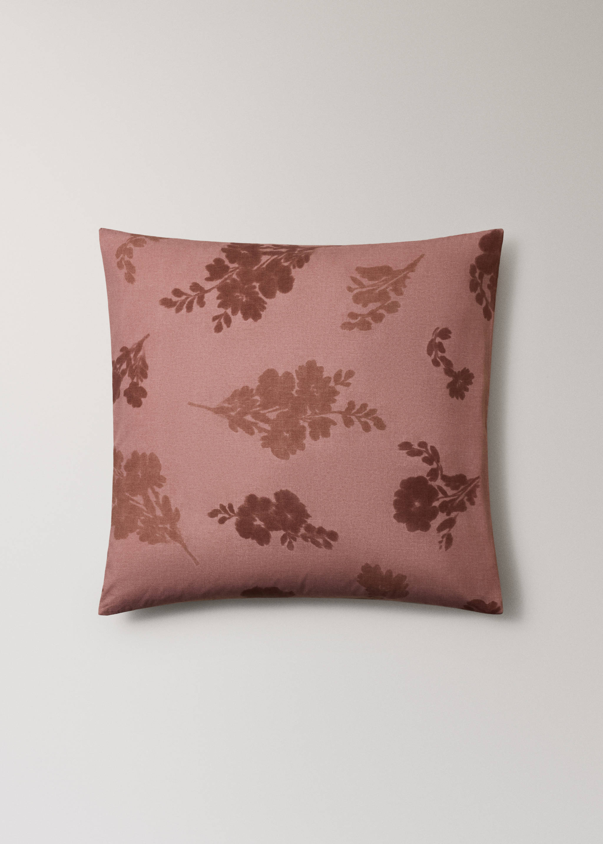 Kissenbezug aus Baumwollperkal mit 200 Fäden, verschwommene Blumenmuster, 60x60 cm - Artikel ohne Model