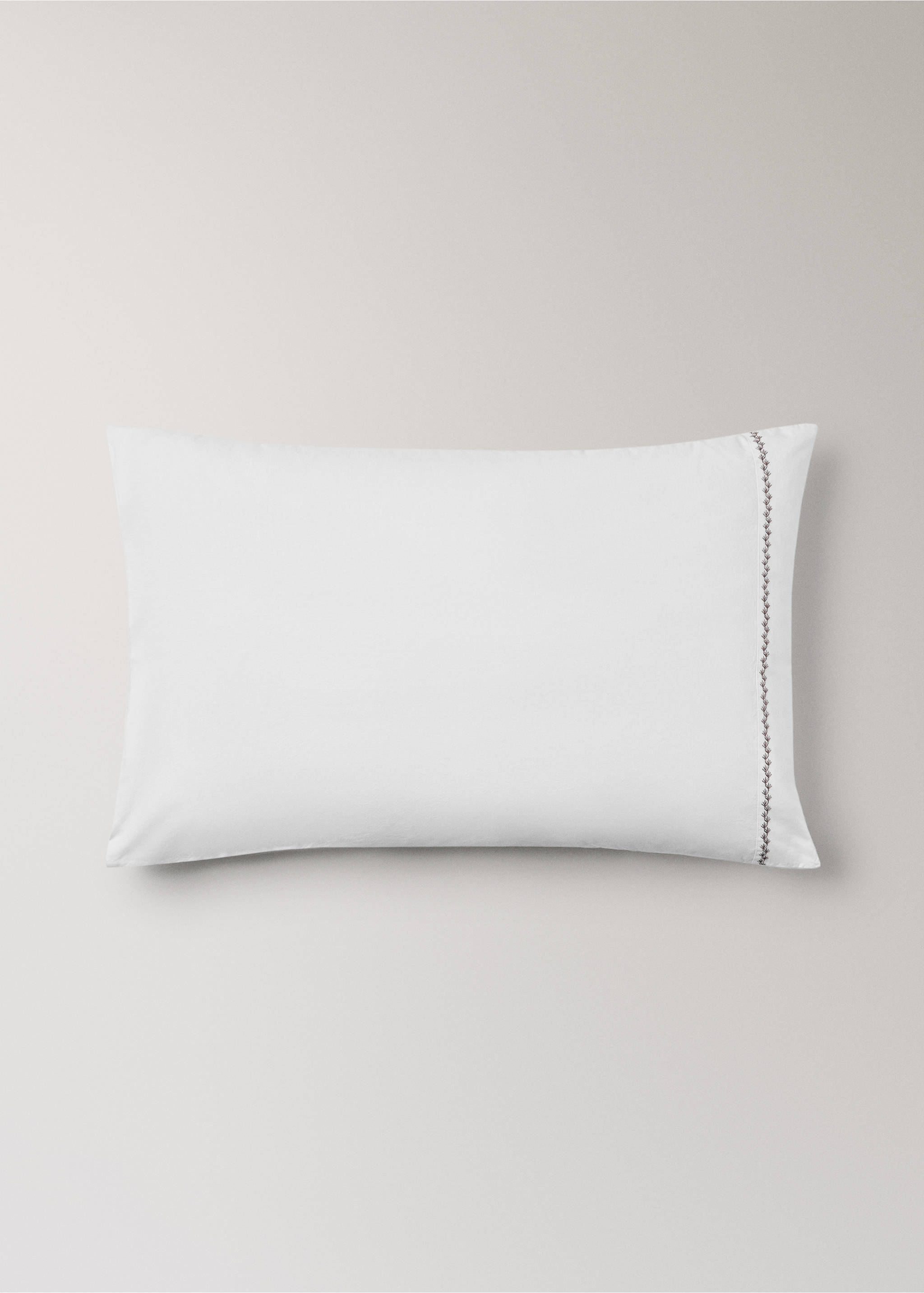 200-thread count percale cotton children's pillowcase 50x75cm - Article without model, White. Ref: 17011614-00.