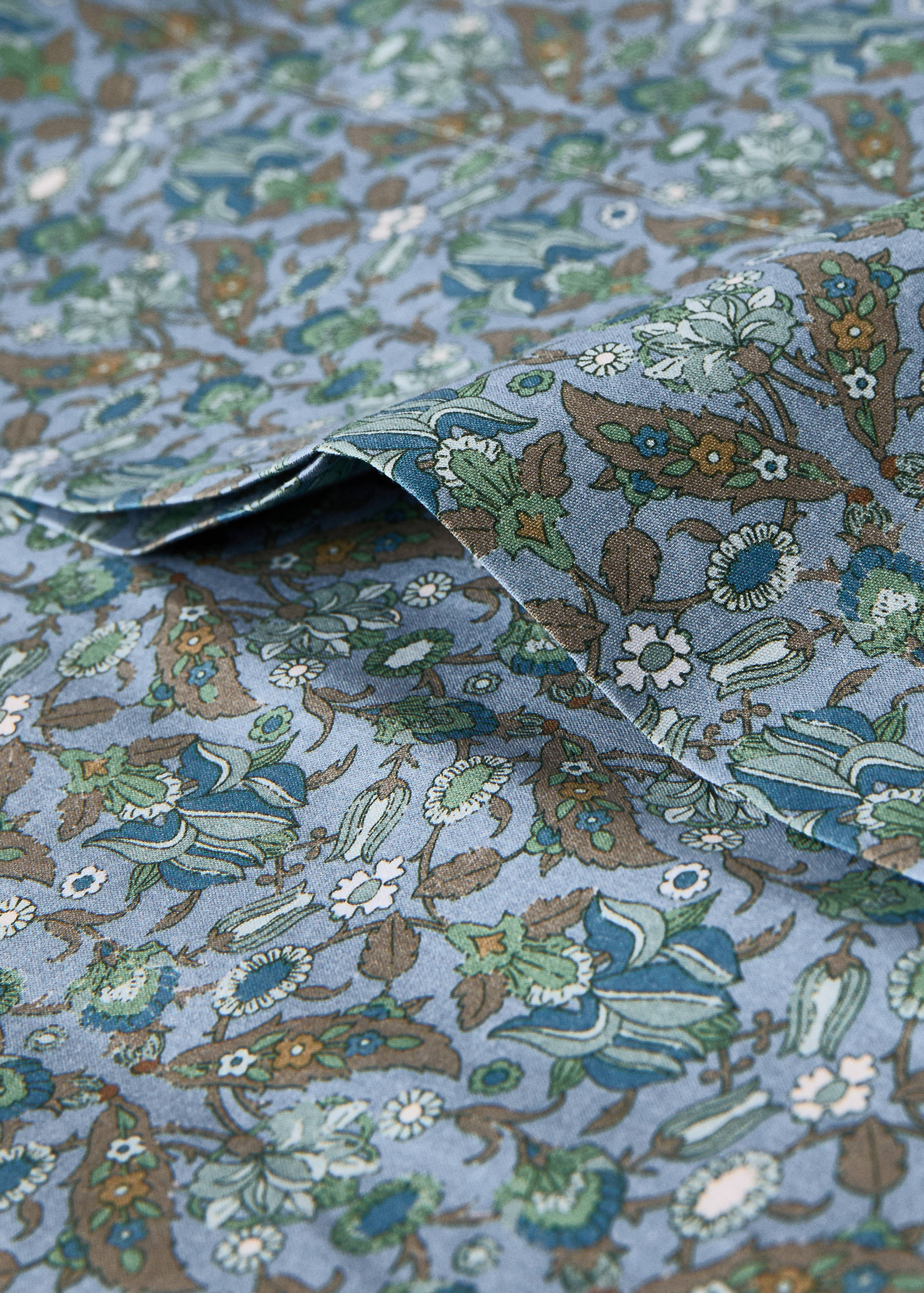 Kopfkissenbezug aus Baumwoll-Perkal mit kleinem Blumenmuster, 45 x 110 cm - Detail des Artikels 1