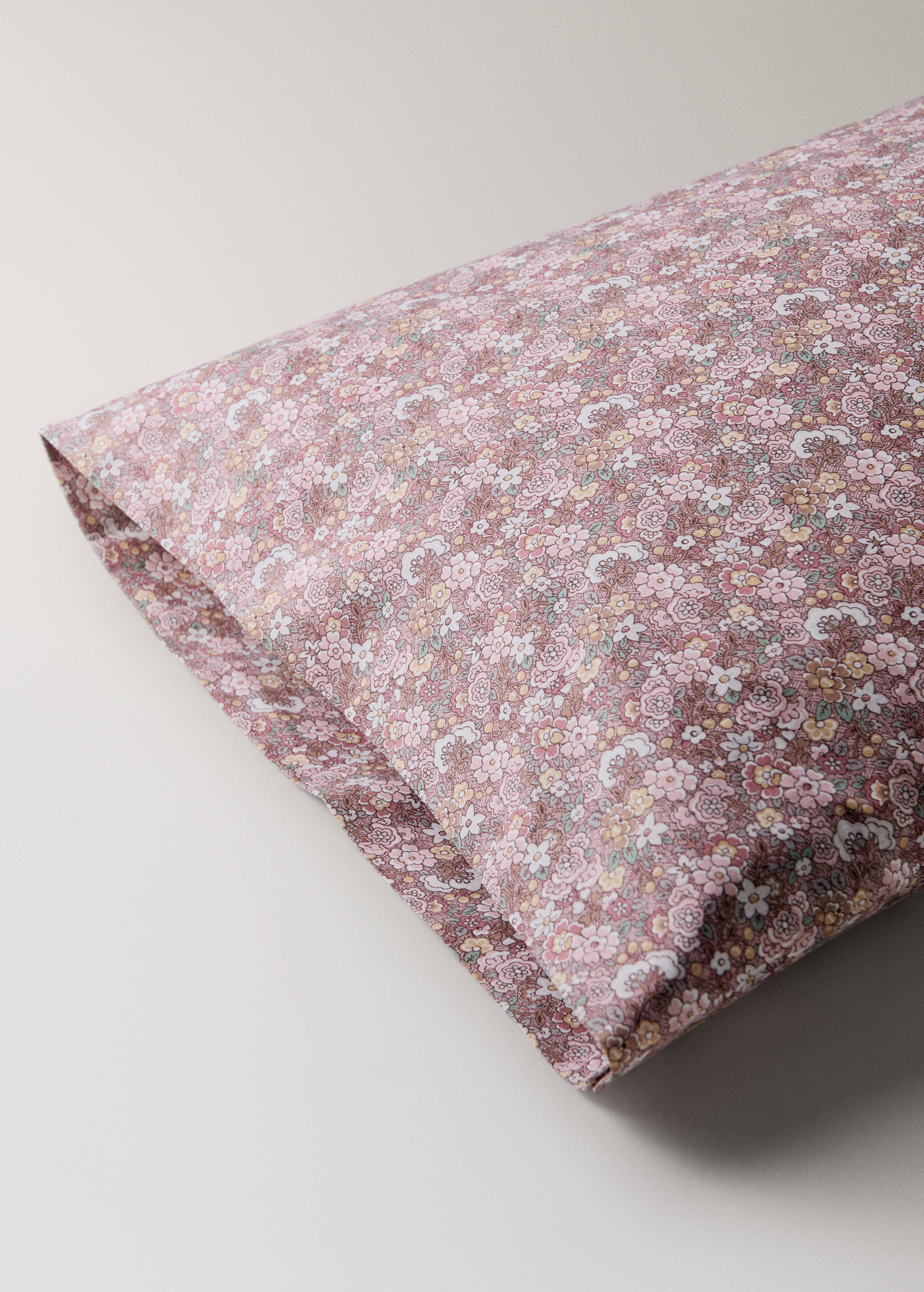 Poszewka na poduszkę z bawełnianego perkalu w drobne kwiaty 45x110 cm - Szczegóły artykułu 2