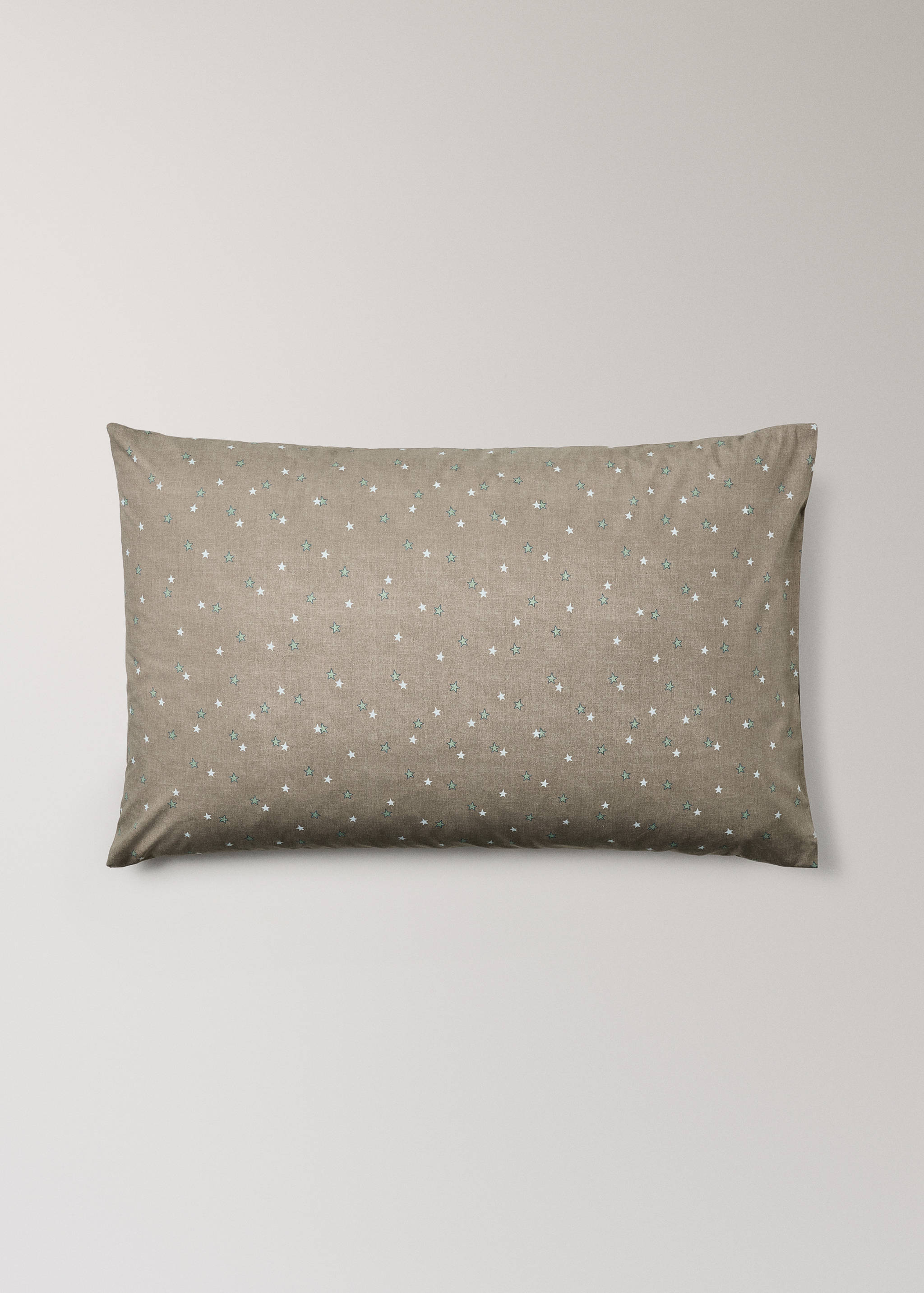 Taie d'oreiller enfant percale de coton imprimé étoiles 50x50 cm - Article sans modèle