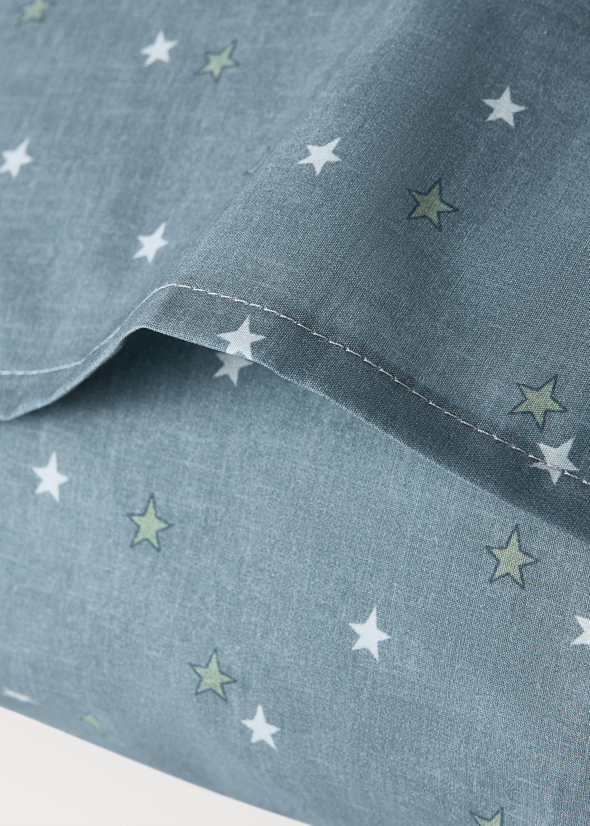 Percale cotton children's star-print pillowcase 60x60 cm - Details of the article 1
