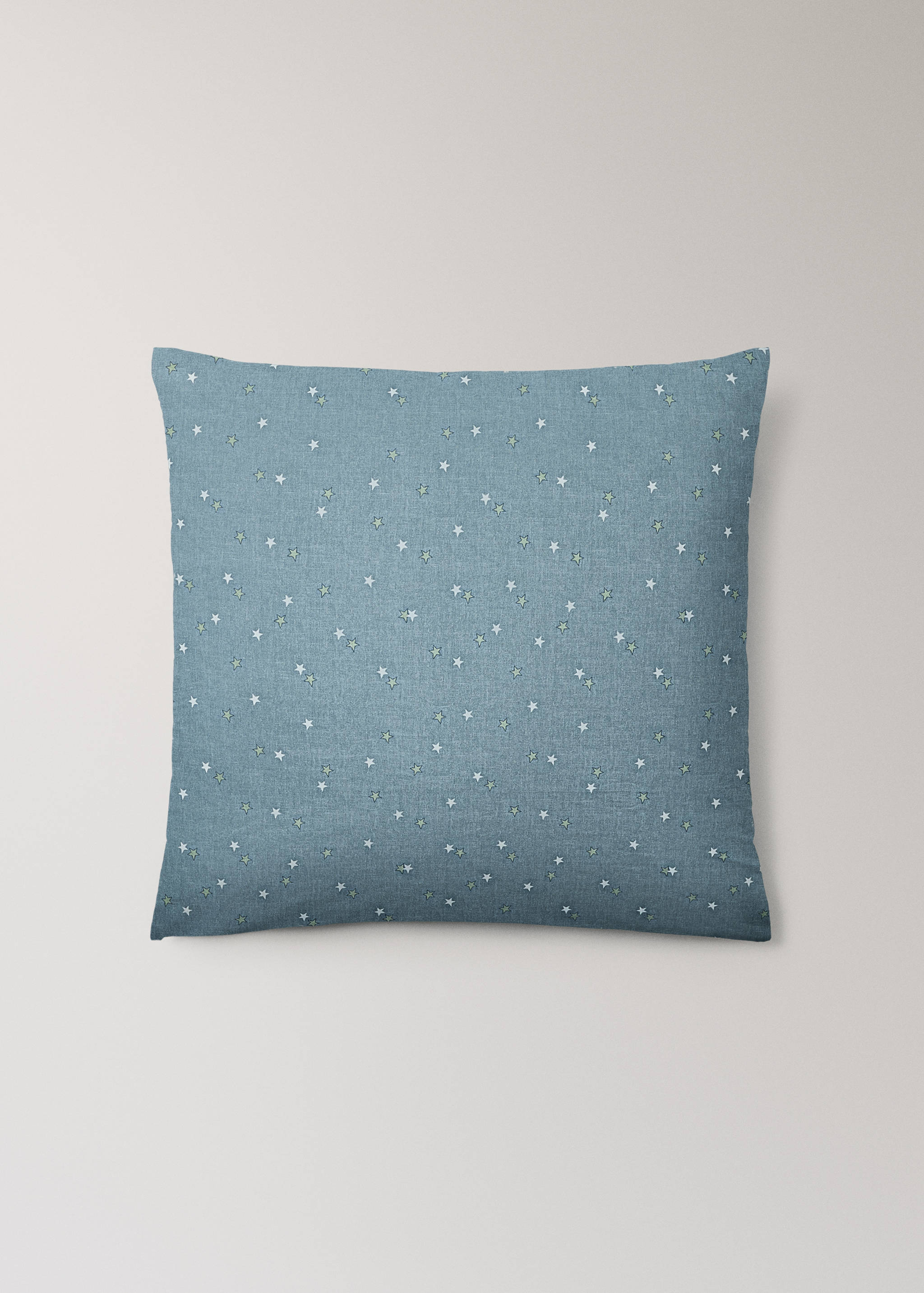 Percale cotton children's star-print pillowcase 60x60 cm - Article without model
