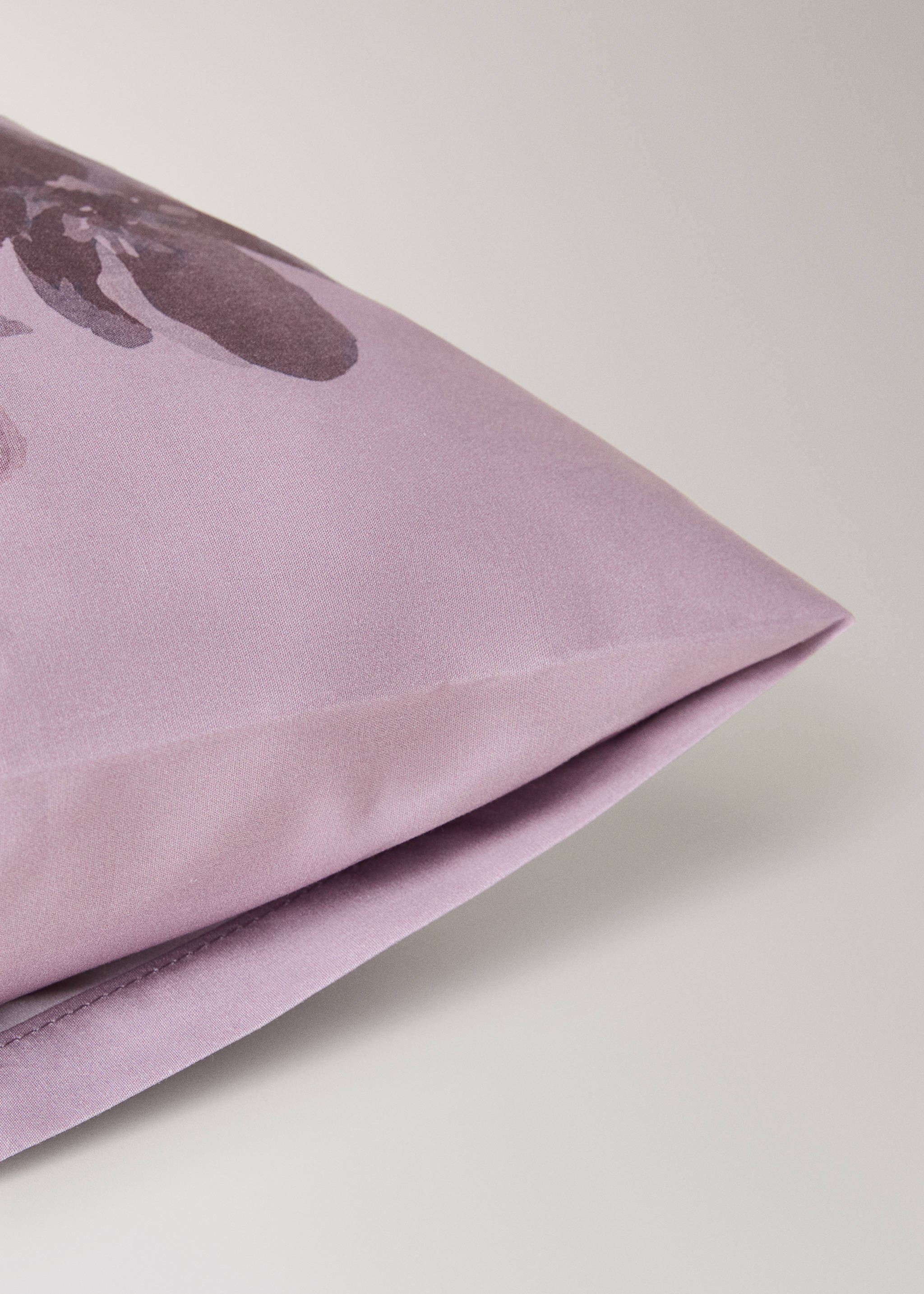 Kissenbezug aus Baumwollperkal mit Aquarell-Blumenmuster 50x75 cm - Detail des Artikels 2