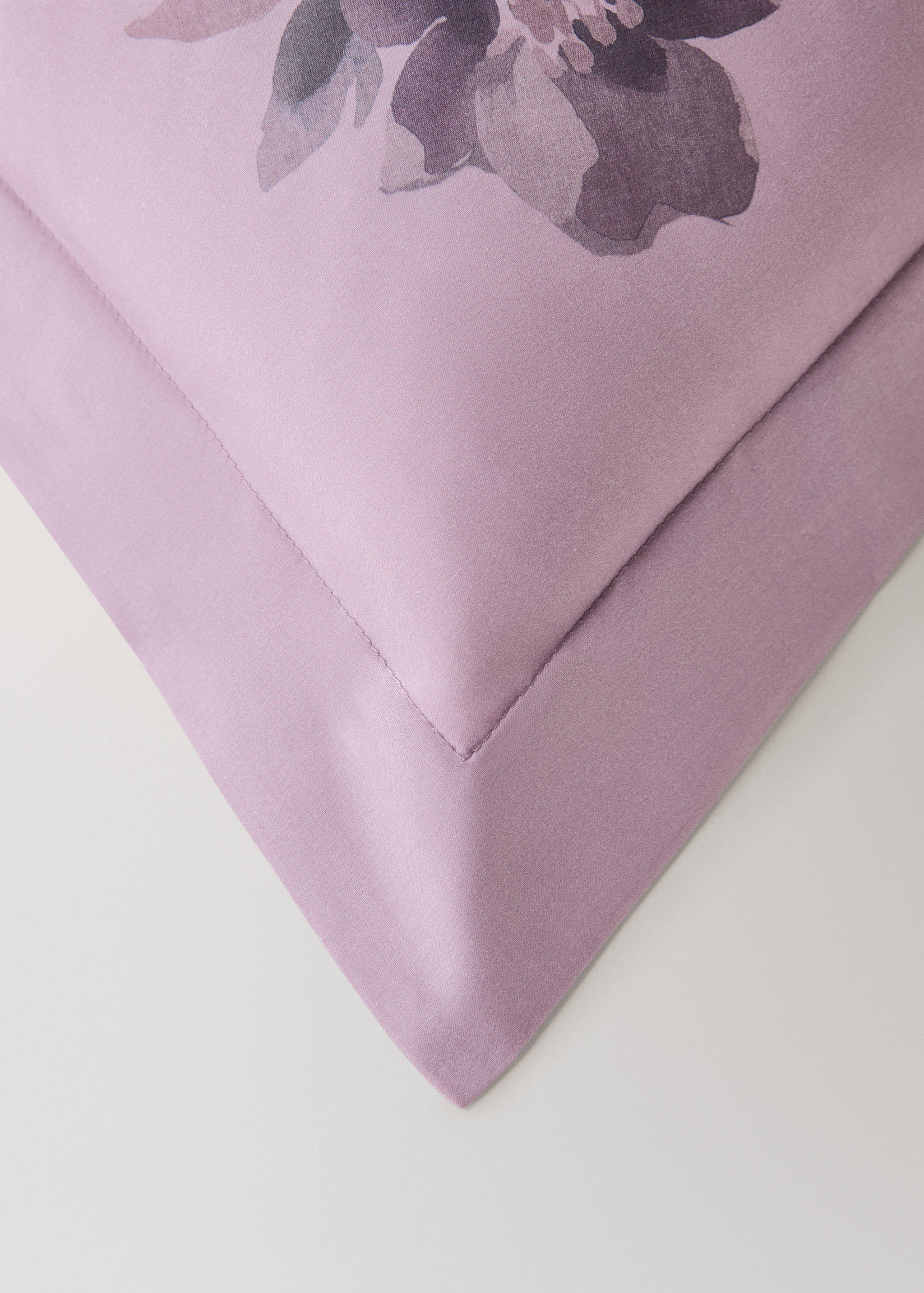 Funda almohada algodón percal estampado flor acuarela 60x60 cm - Detalle del artículo 3