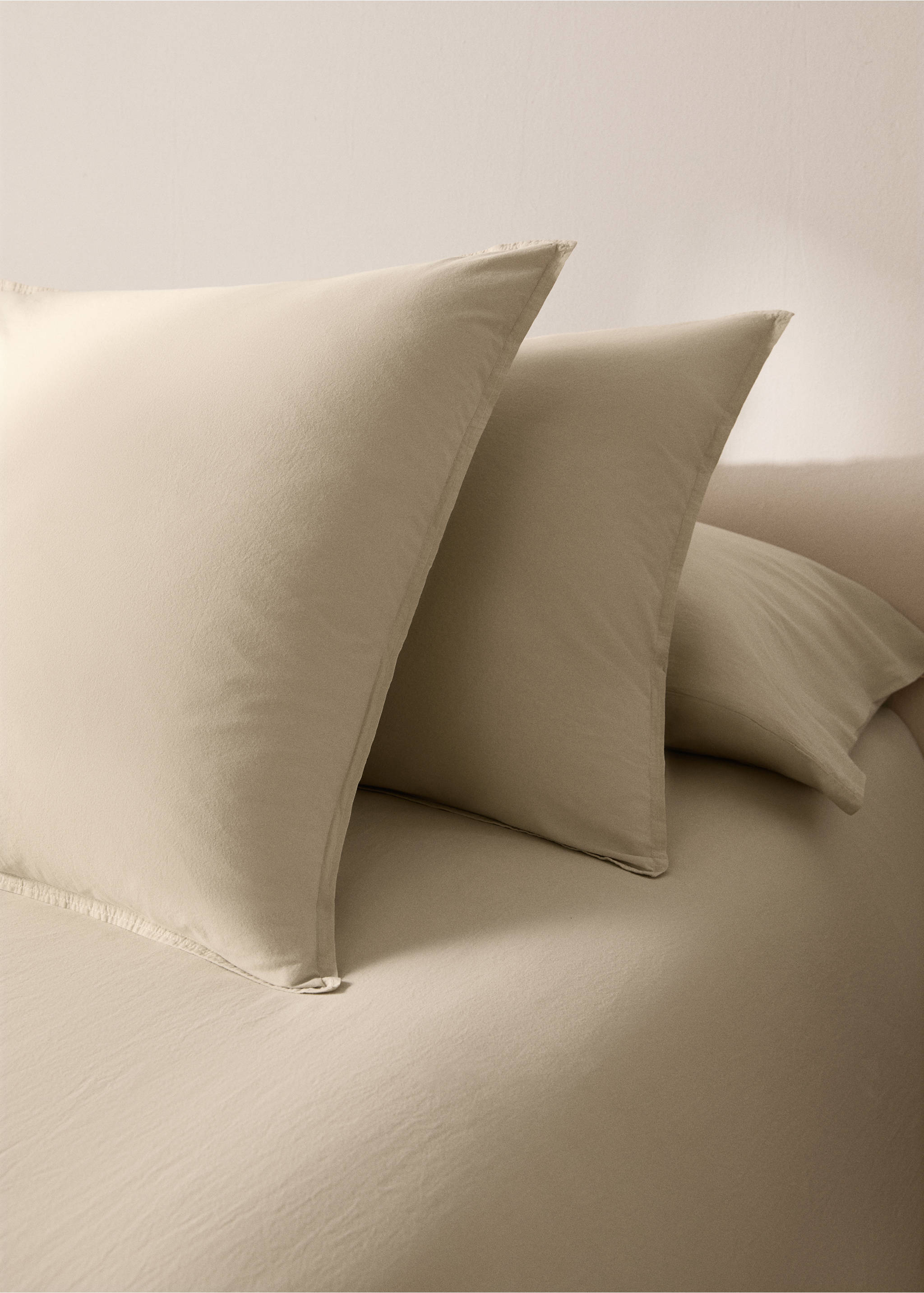 Children's washed cotton double-stitched pillowcase 50x75 cm - General plane, Pastel Green. Ref: 17011639-00.