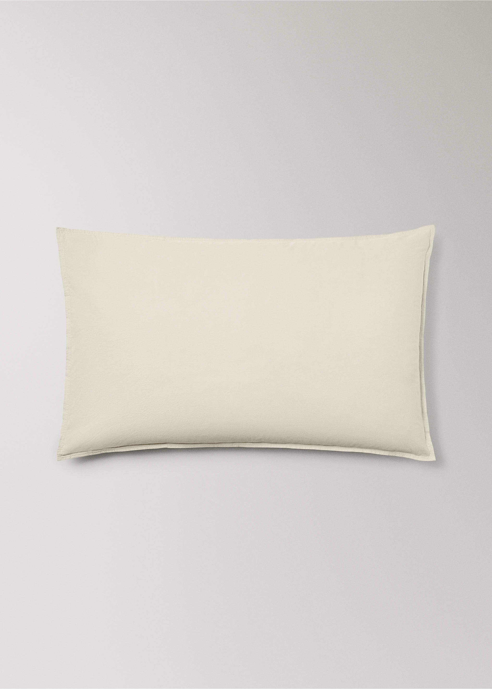 Children's washed cotton double-stitched pillowcase 50x75 cm - Article without model, Pastel Green. Ref: 17011639-00.