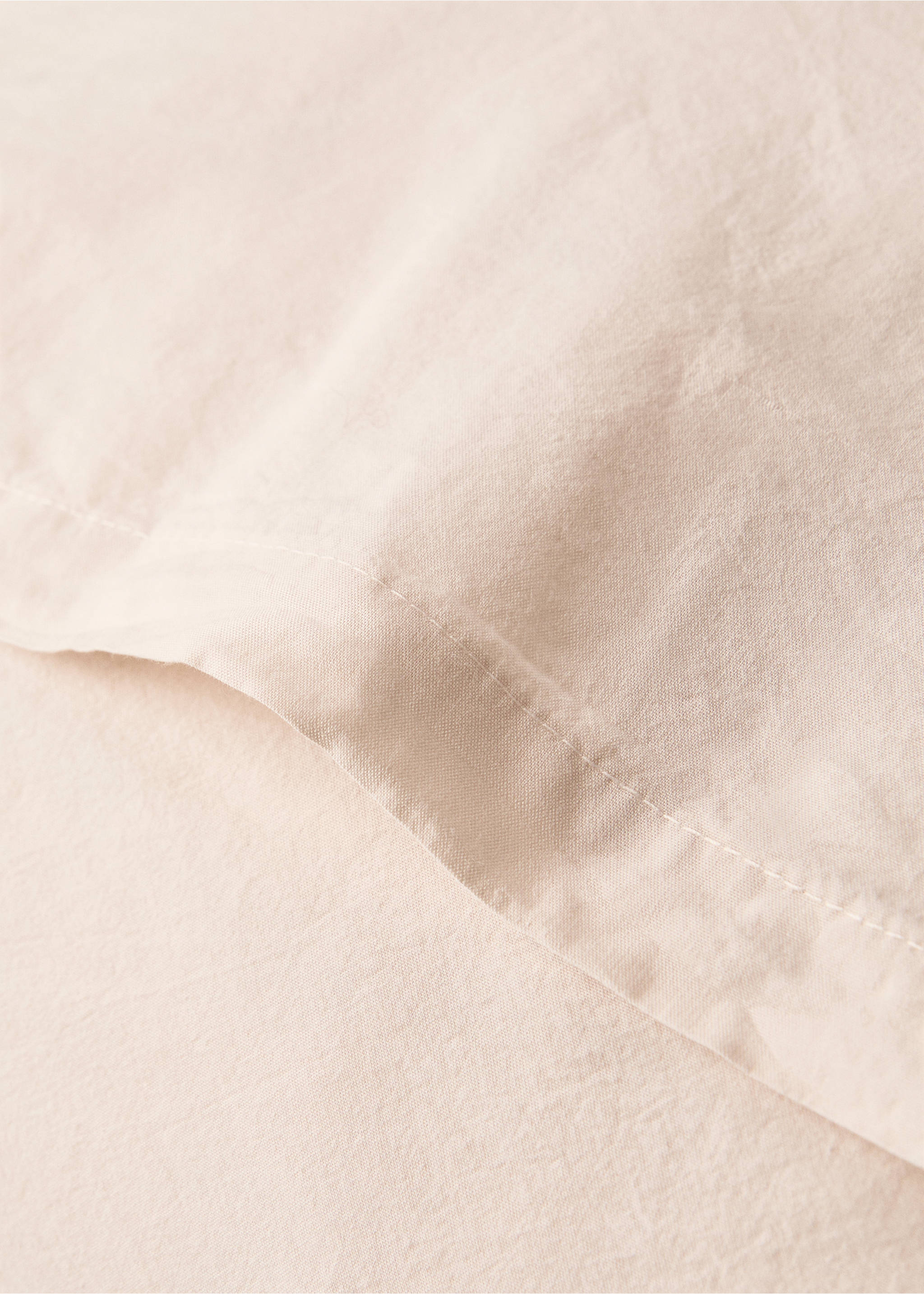 Children's washed cotton double-stitched pillowcase 60x60 cm - Details of the article 1, Ecru. Ref: 17011640-00.