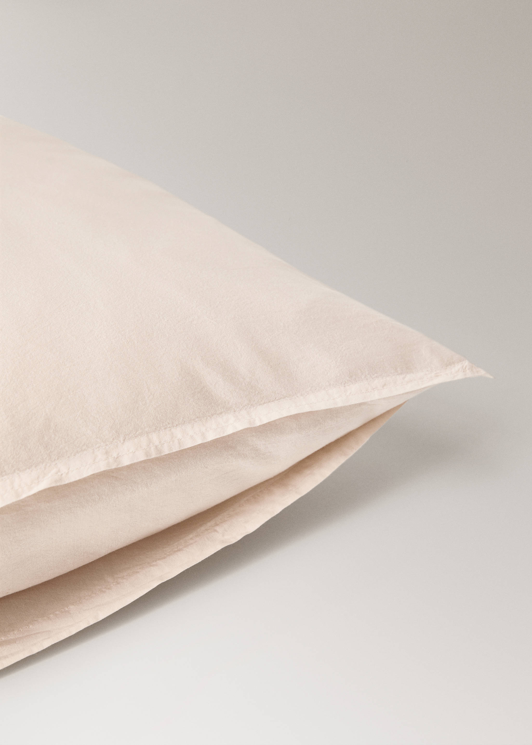 Taie d’oreiller enfant coton lavé double surpiqûre 60x60 cm - Détail de l'article 2