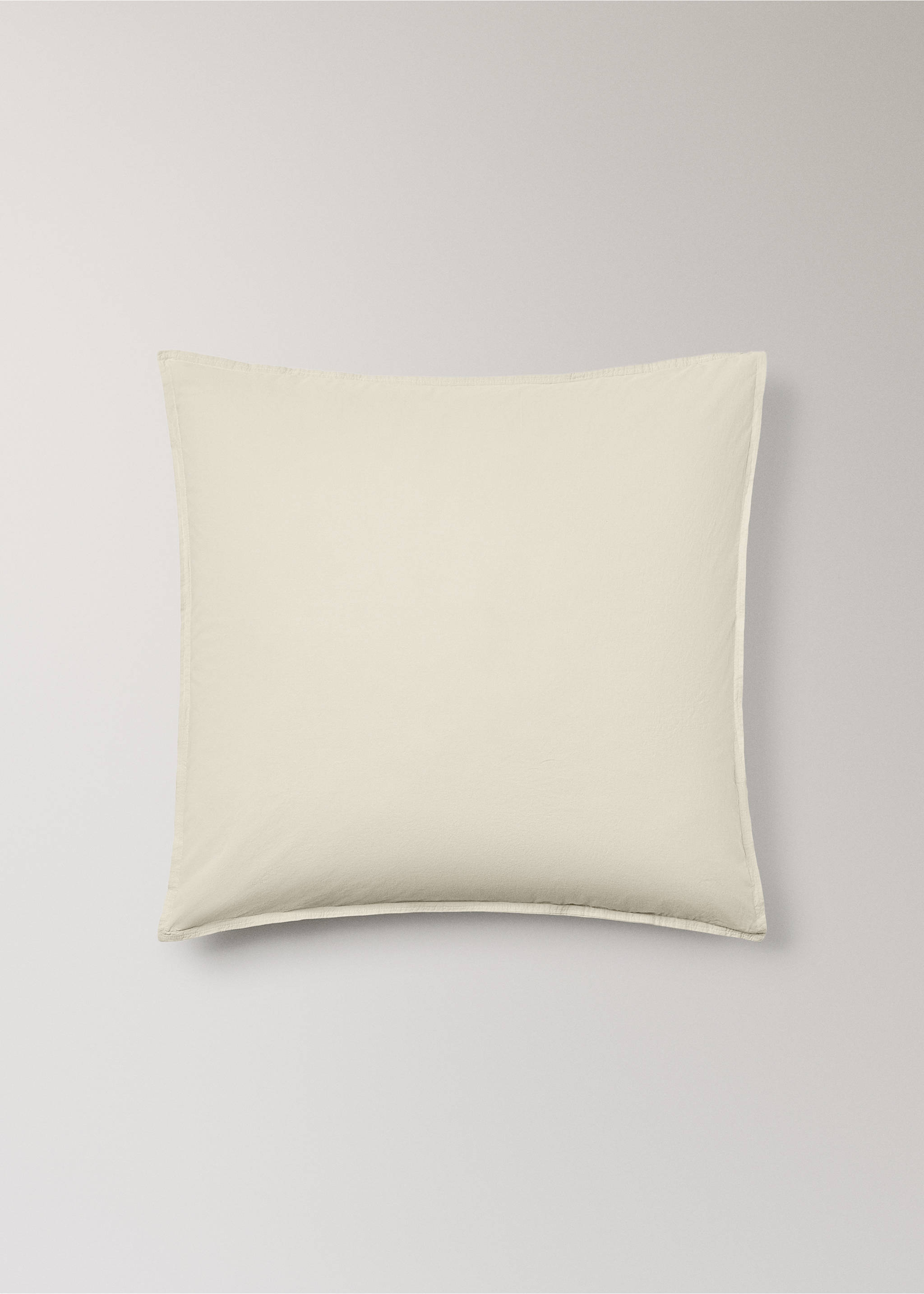 Taie d’oreiller enfant coton lavé double surpiqûre 60x60 cm - Article sans modèle, Vert pastel. Ref: 17011640-00.