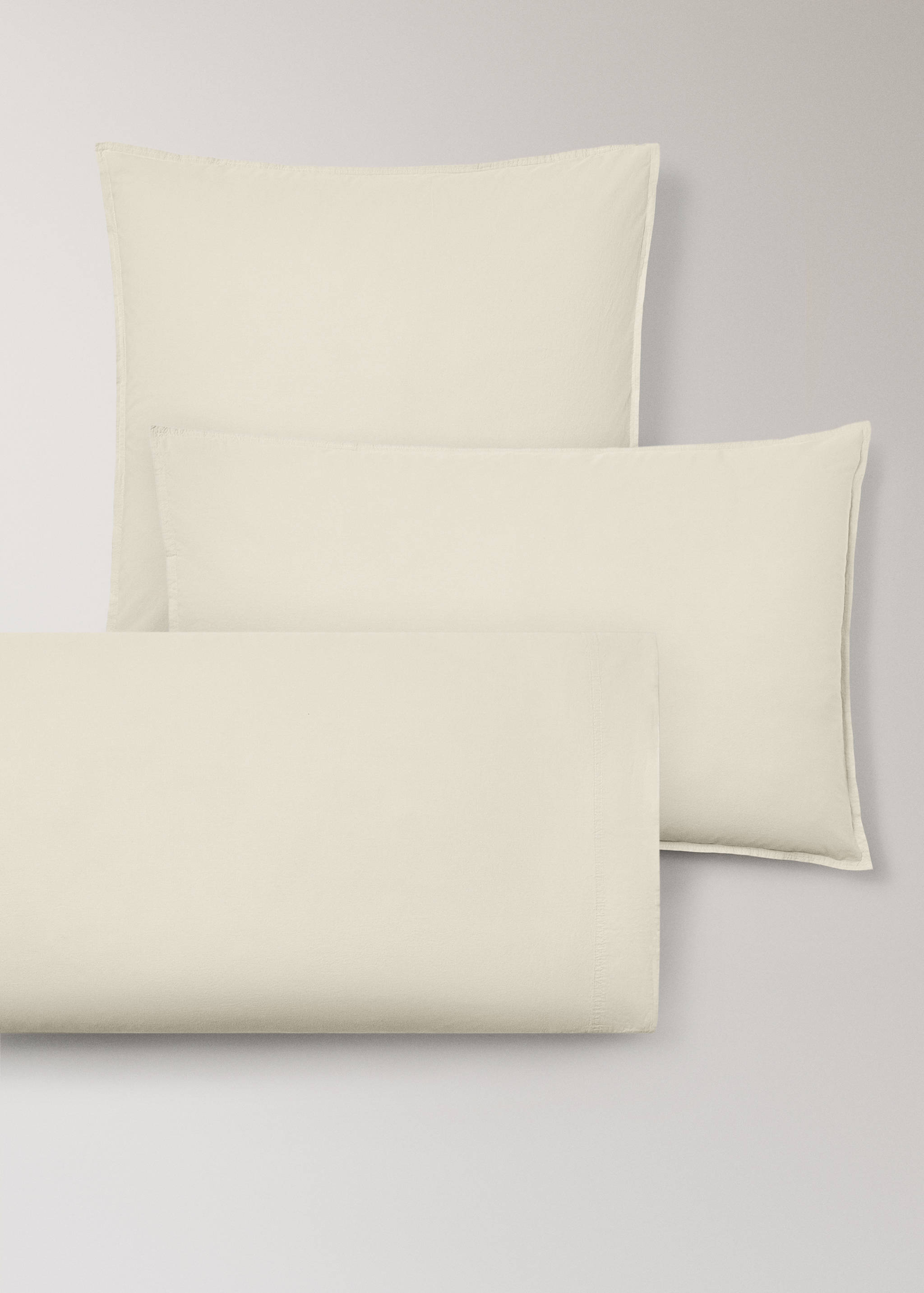 Taie d’oreiller enfant coton lavé double surpiqûre 60x60 cm - Détail de l'article 3